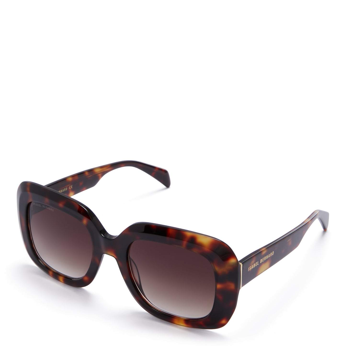 La Villette Rive brown tortoise square sunglasses with brown lenses -  - Isabel Bernard