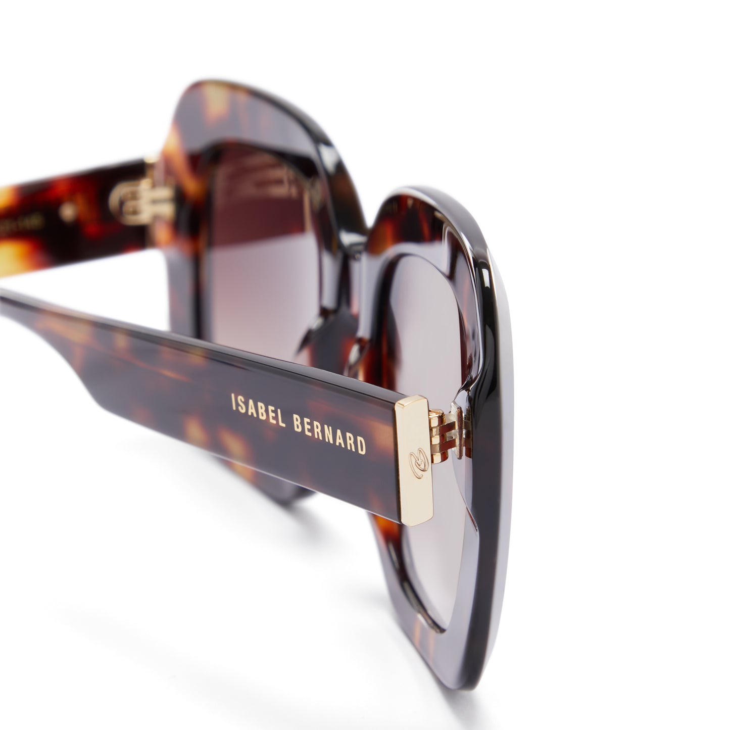 La Villette Rive brown tortoise square sunglasses with brown lenses -  - Isabel Bernard