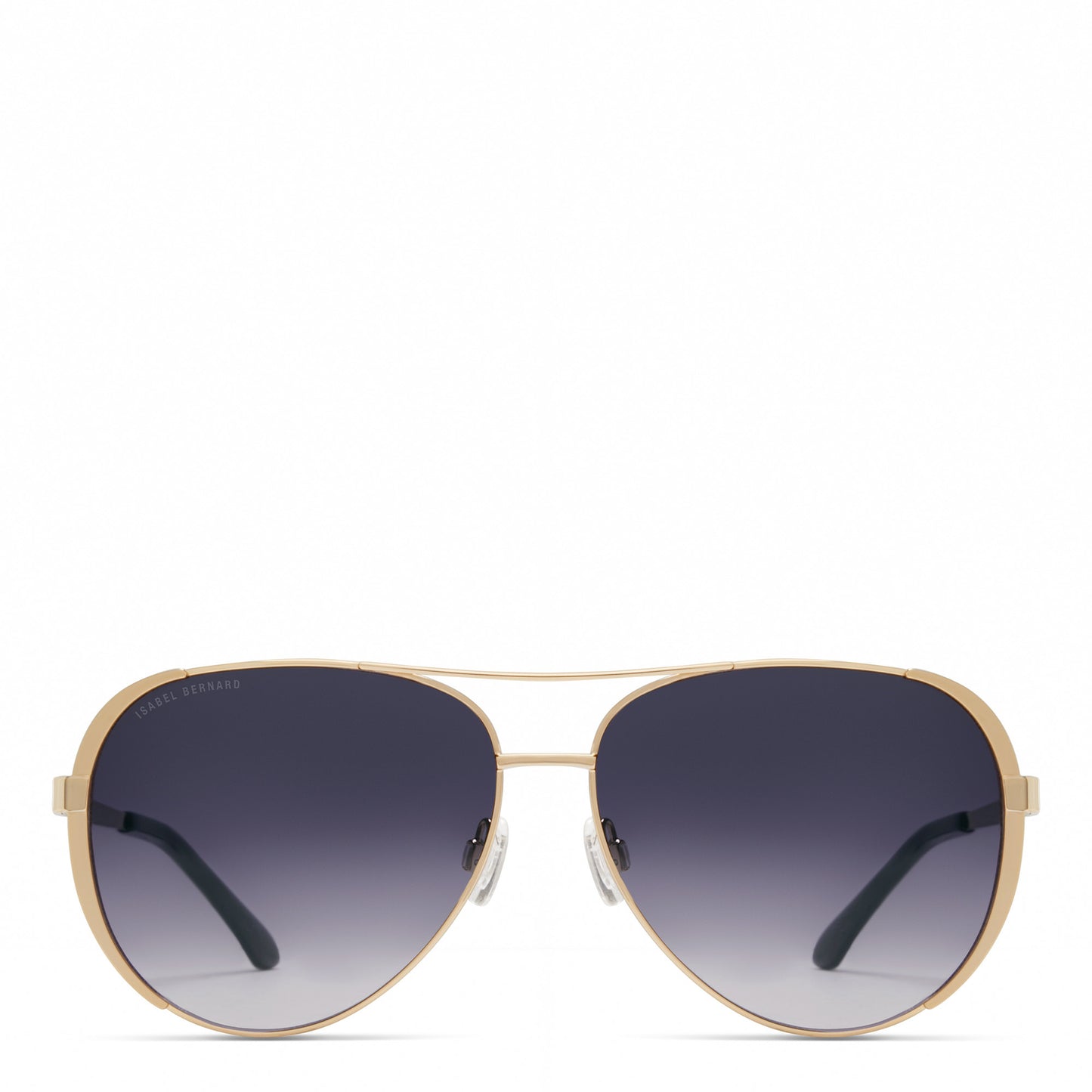 La Villette Ruby gold coloured aviator sunglasses with black lenses gradient -  - Isabel Bernard