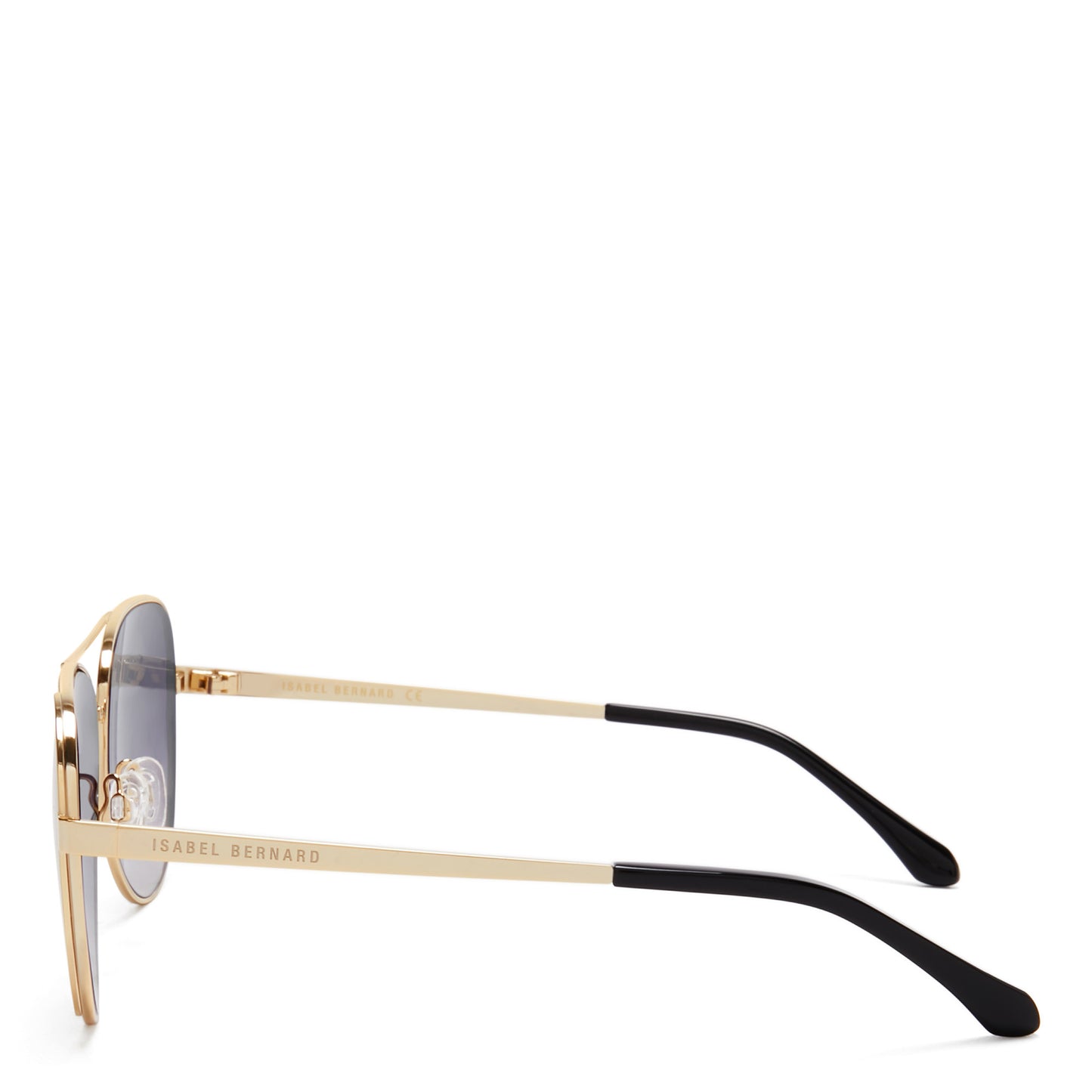 La Villette Ruby gold coloured aviator sunglasses with black lenses gradient -  - Isabel Bernard