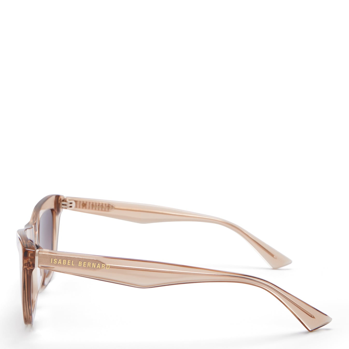 La Villette Roselin transparent beige cat eye sunglasses with brown lenses gradient -  - Isabel Bernard