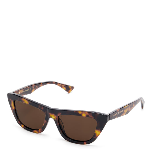 La Villette Roselin brown tortoise cat eye sunglasses with brown lenses -  - Isabel Bernard