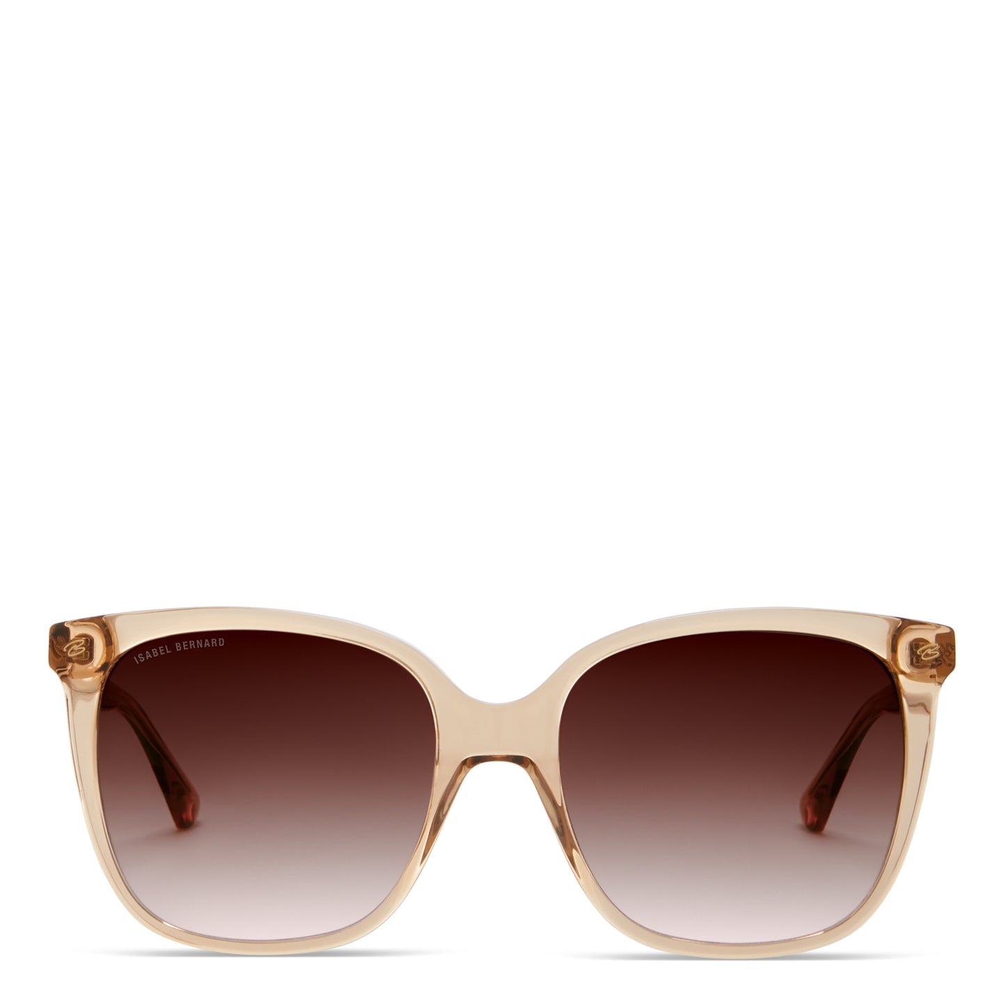 La Villette Raison transparant beige square sunglasses with brown lenses gradient -  - Isabel Bernard