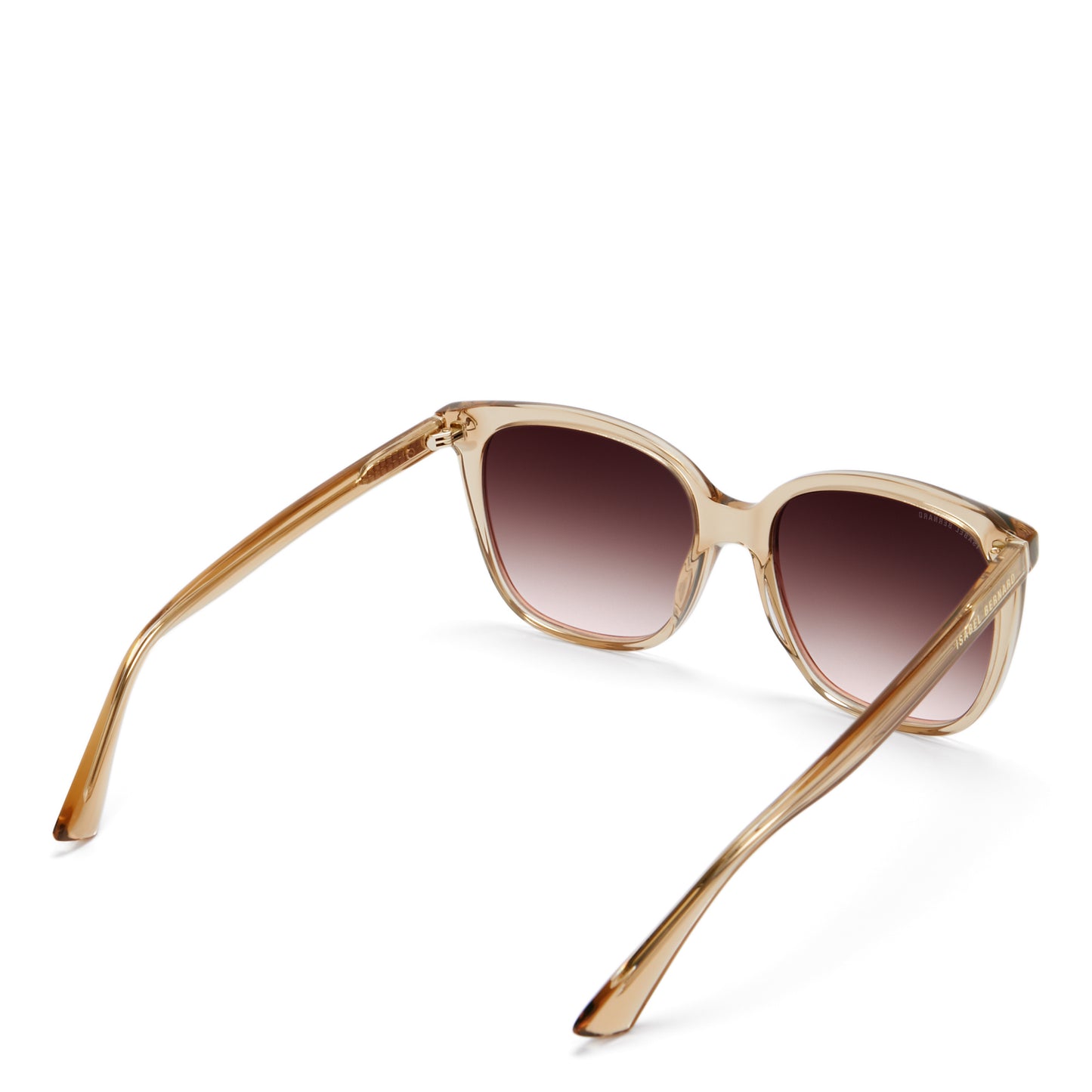 La Villette Raison transparant beige square sunglasses with brown lenses gradient -  - Isabel Bernard