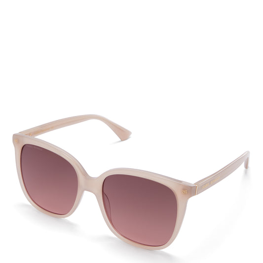 La Villette Raison soft pink square sunglasses with pink lenses -  - Isabel Bernard