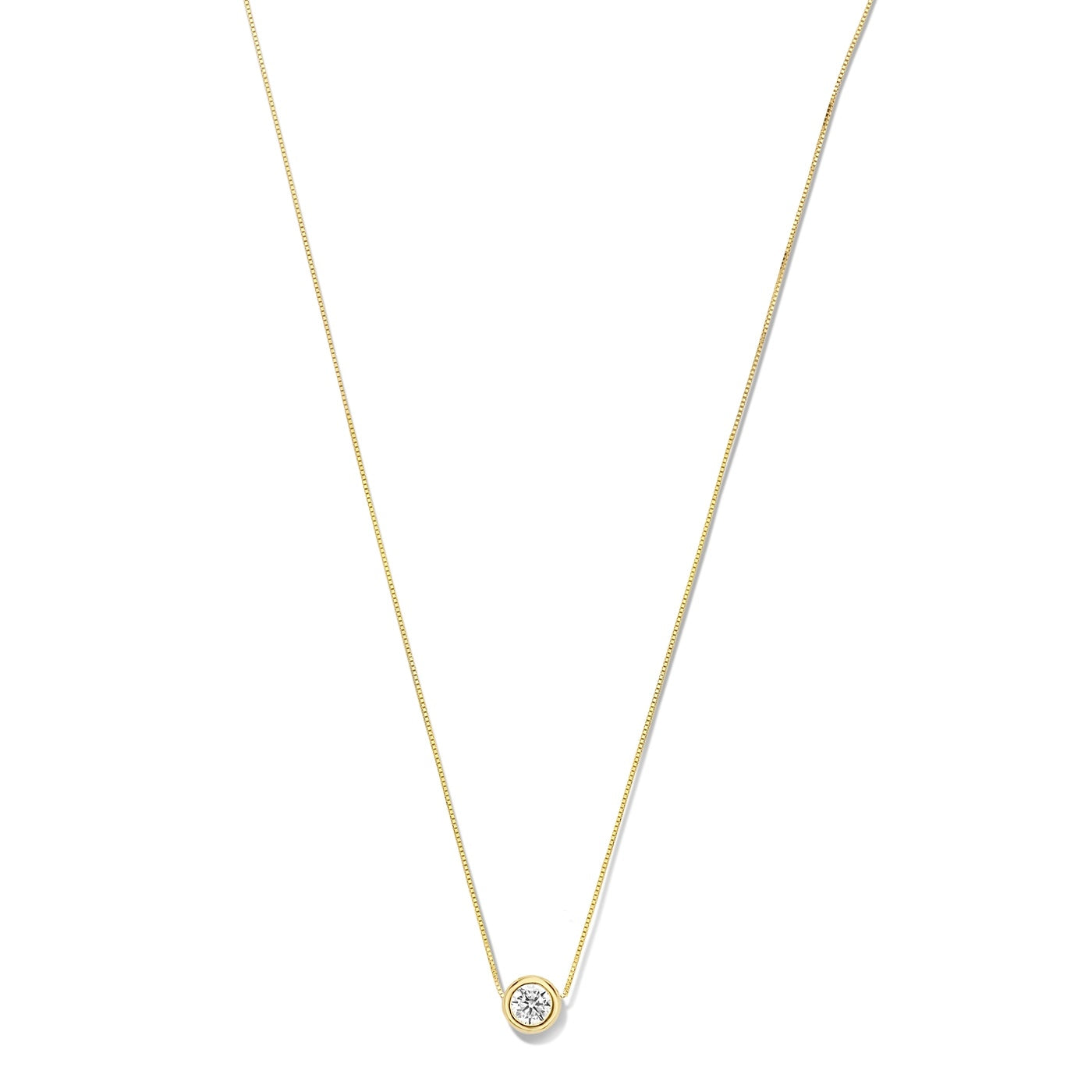 Rivoli Aélys 14 karat gold necklace with zirconia stone -  - Isabel Bernard