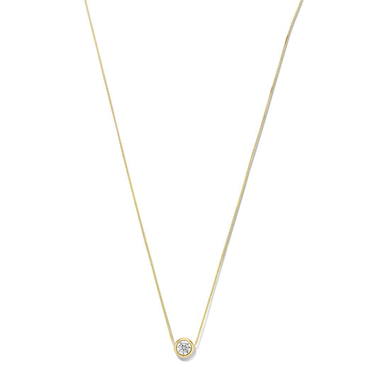 Rivoli Aélys 14 karat gold necklace with zirconia stone -  - Isabel Bernard