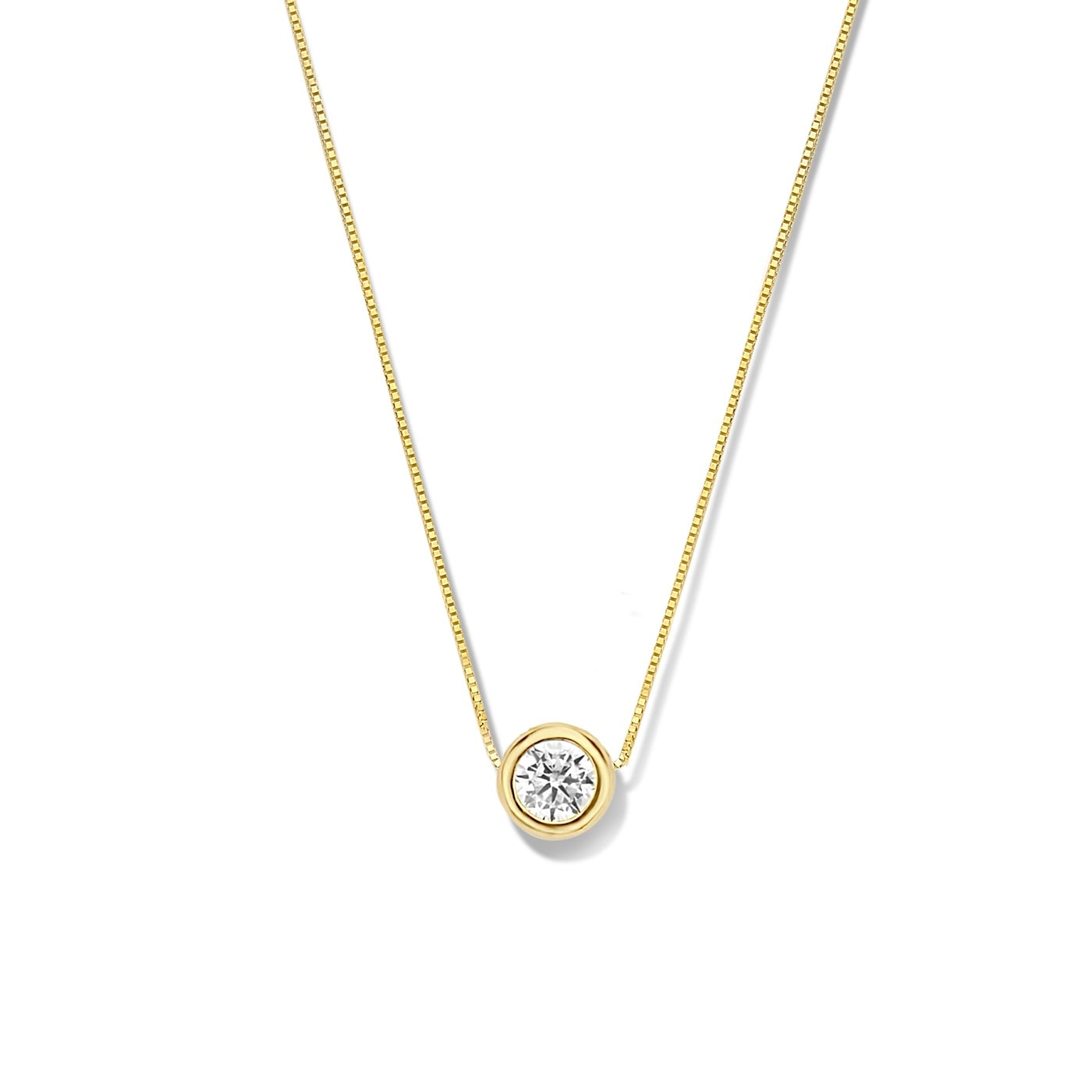 Rivoli Aélys 14 karat gold necklace with zirconia stone -  - Isabel Bernard