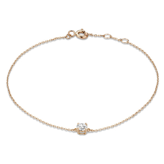 La Concorde Apolline 14 karat rose gold bracelet with zirconia stone -  - Isabel Bernard