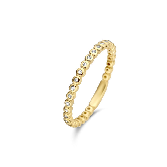 Rivoli Aélys 14 karat gold ring with zirconia stones -  - Isabel Bernard