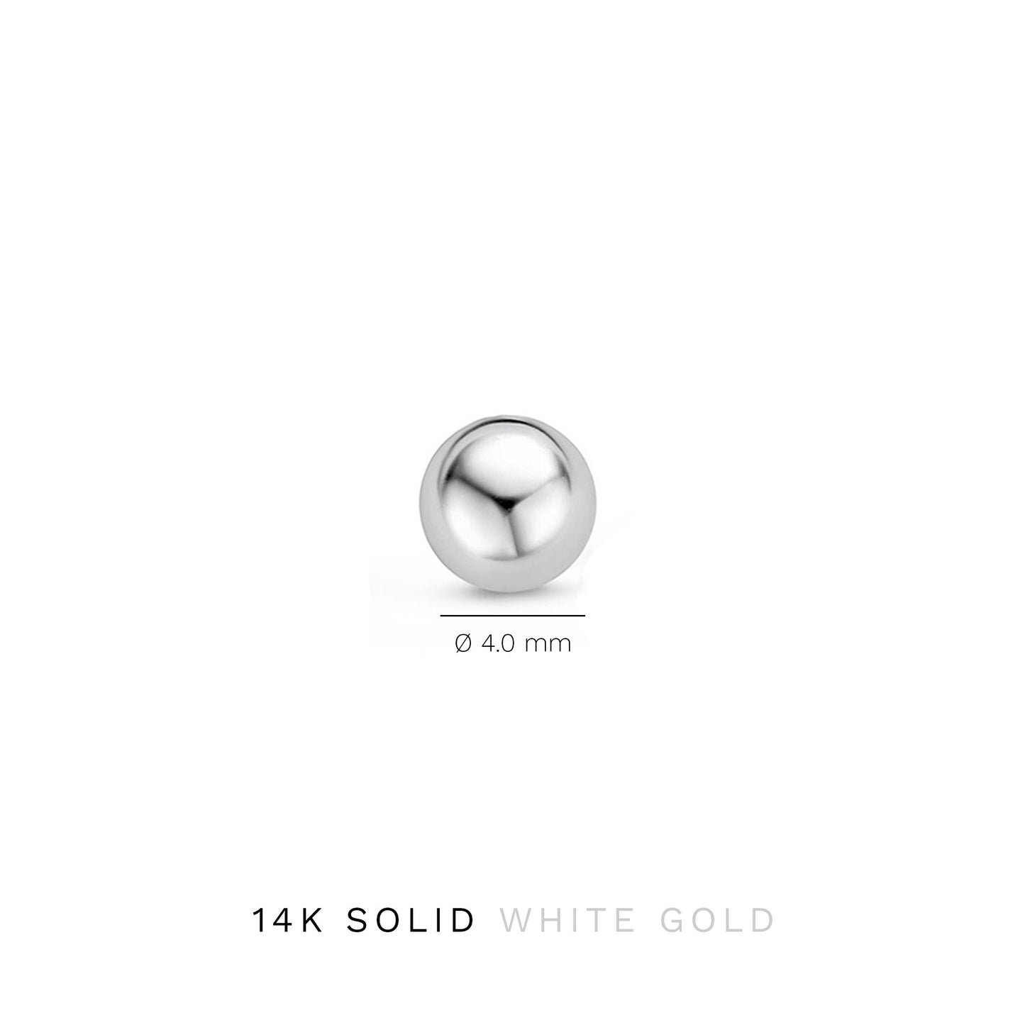 Saint Germain Finou 14 karat white gold ear studs with sphere -  - Isabel Bernard