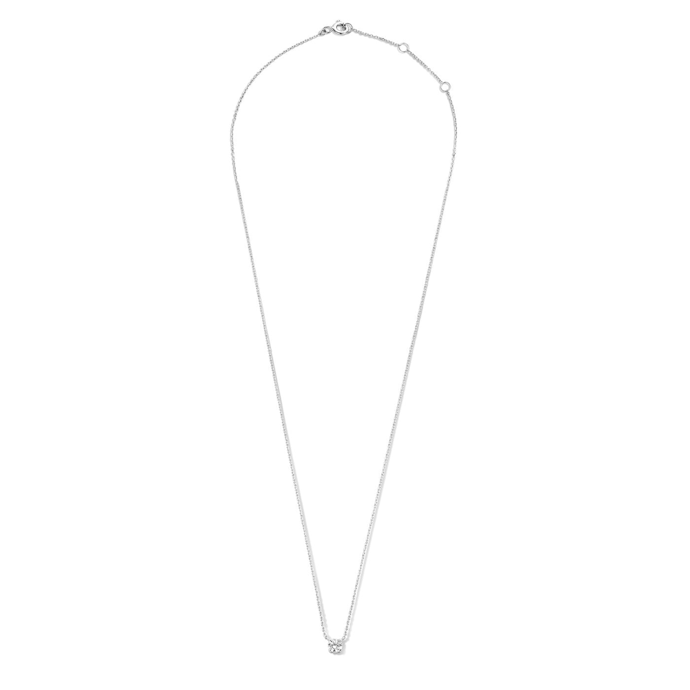 Saint Germain Garance 14 karat white gold necklace with zirconia stone -  - Isabel Bernard