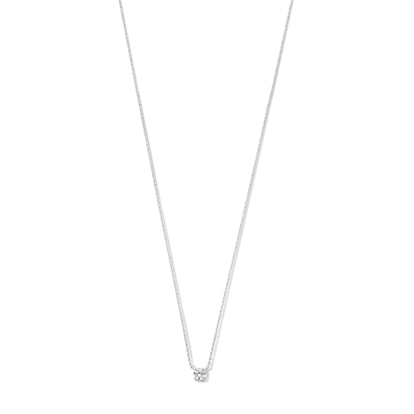 Saint Germain Garance 14 karat white gold necklace with zirconia stone -  - Isabel Bernard