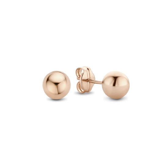 La Concorde Finou 14 karat rose gold ear studs with sphere -  - Isabel Bernard