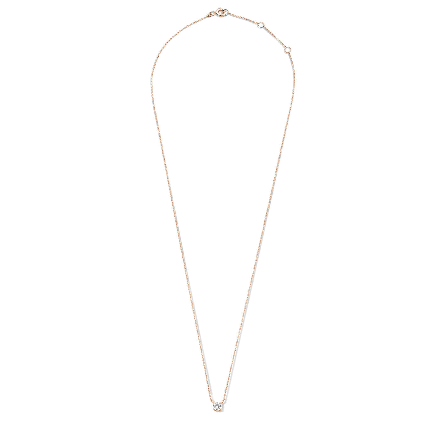 La Concorde Garance 14 karat rose gold necklace with zirconia stone -  - Isabel Bernard