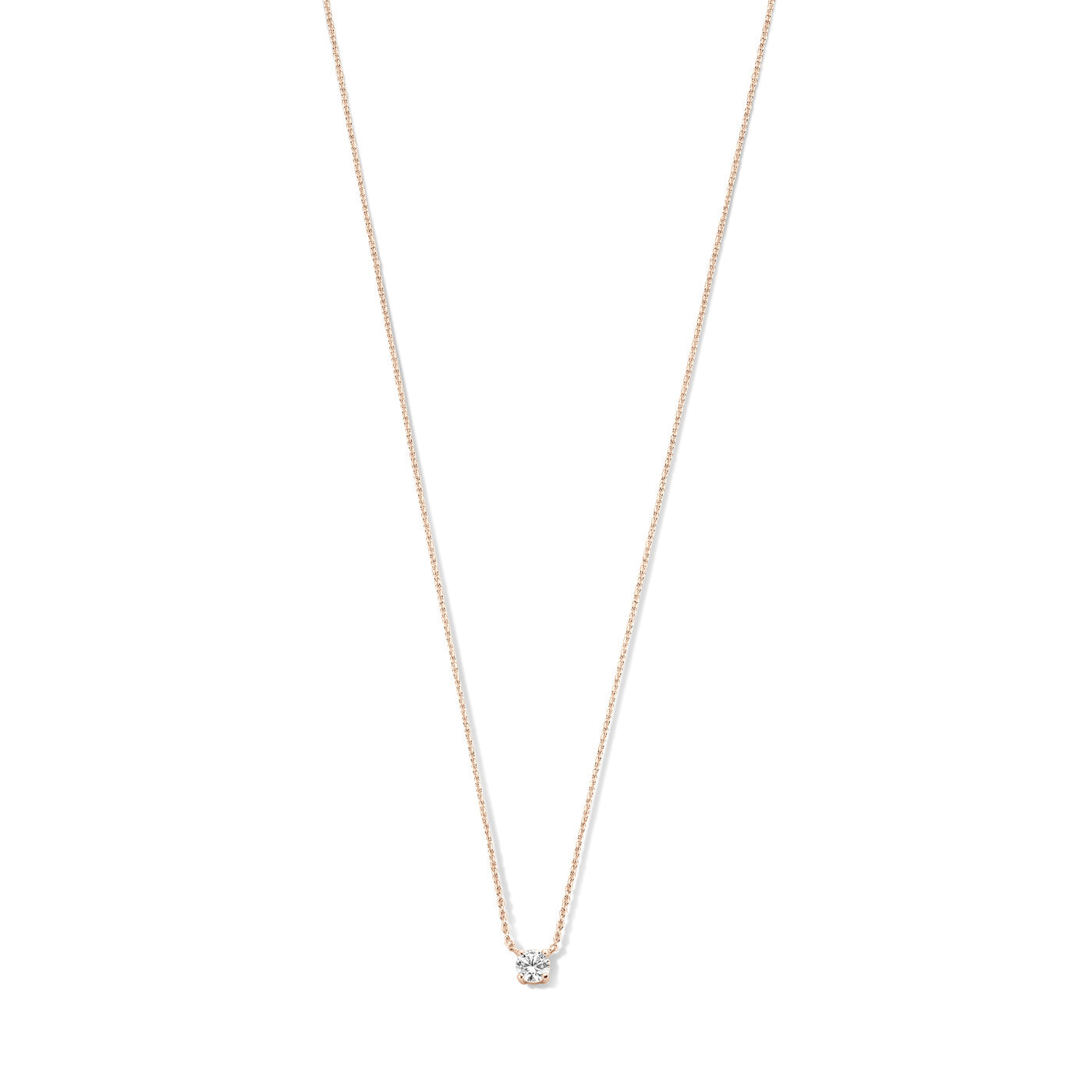 La Concorde Garance 14 karat rose gold necklace with zirconia stone -  - Isabel Bernard