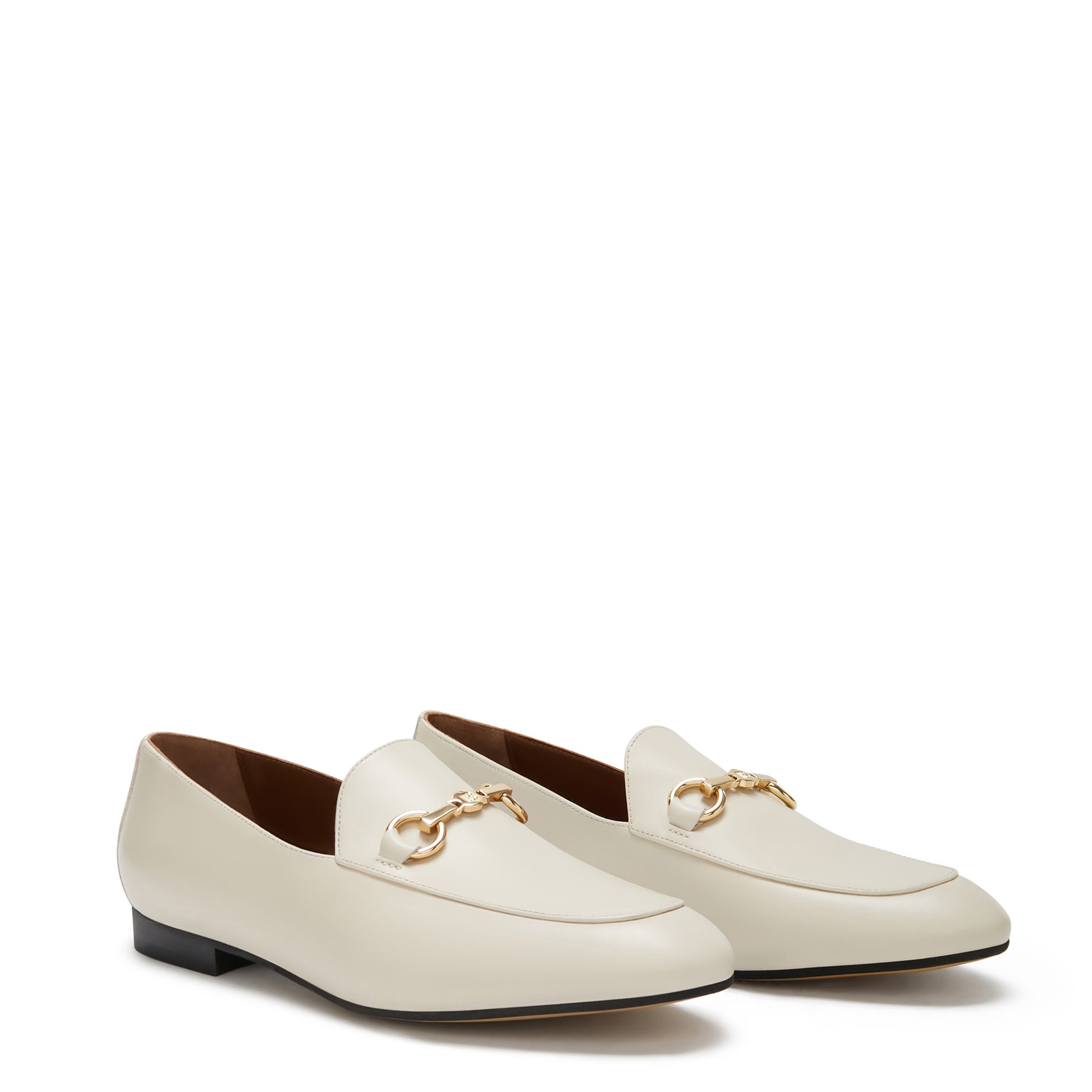 Vendôme Fleur beige calfskin leather loafers -  - Isabel Bernard