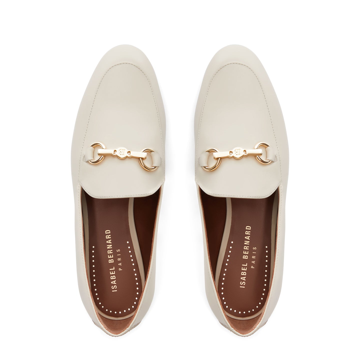 Vendôme Fleur beige calfskin leather loafers -  - Isabel Bernard