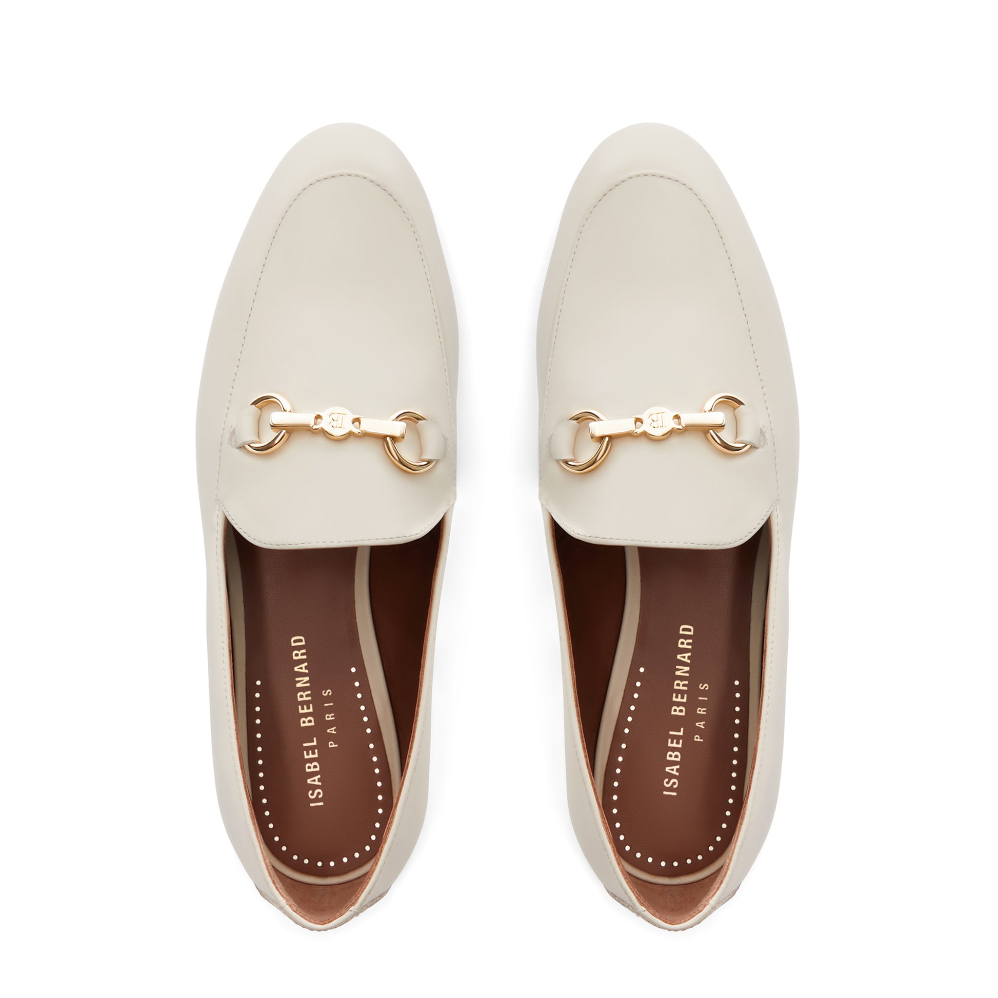 Vendôme Fleur beige calfskin leather loafers -  - Isabel Bernard