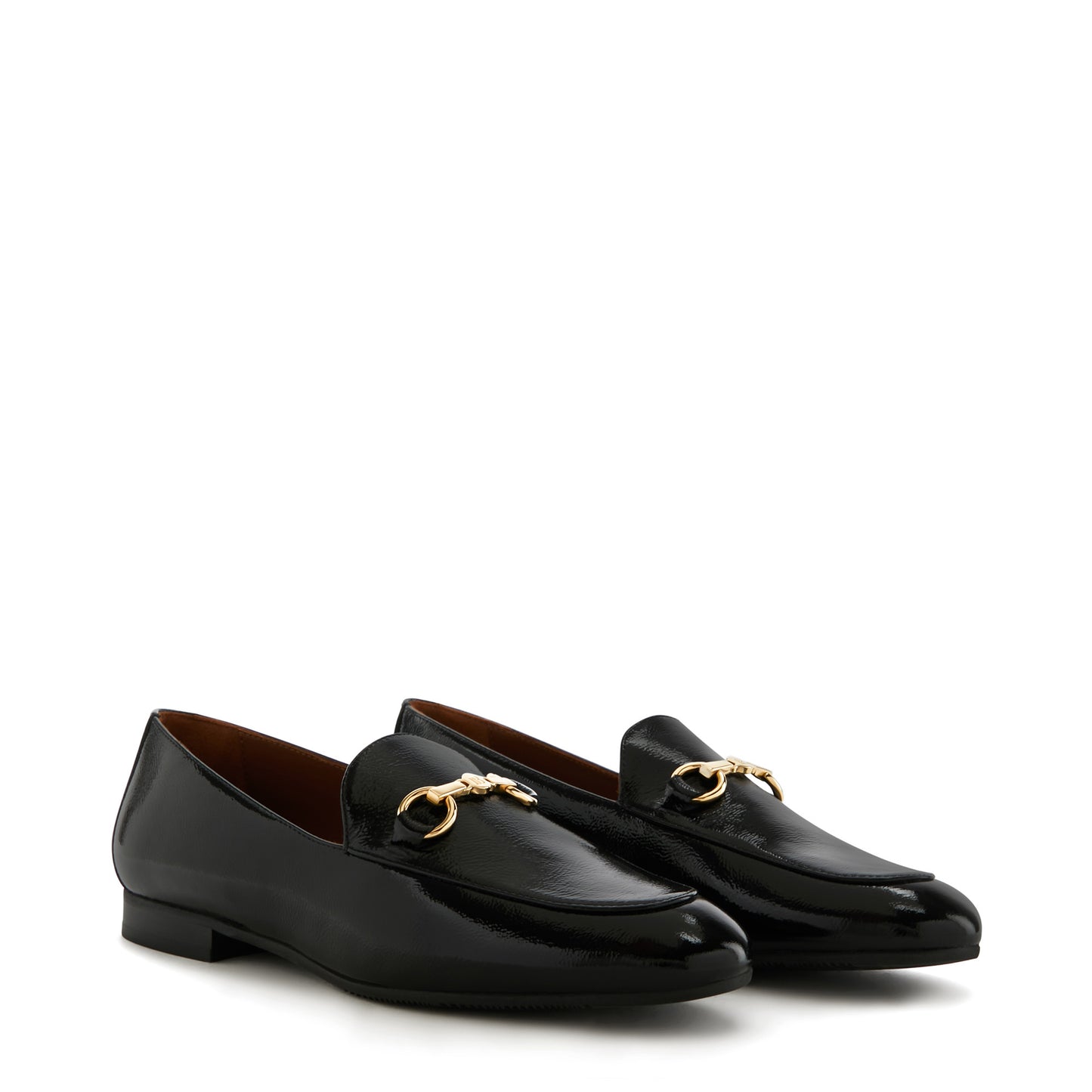 Vendôme Fleur black calfskin patent leather loafers -  - Isabel Bernard