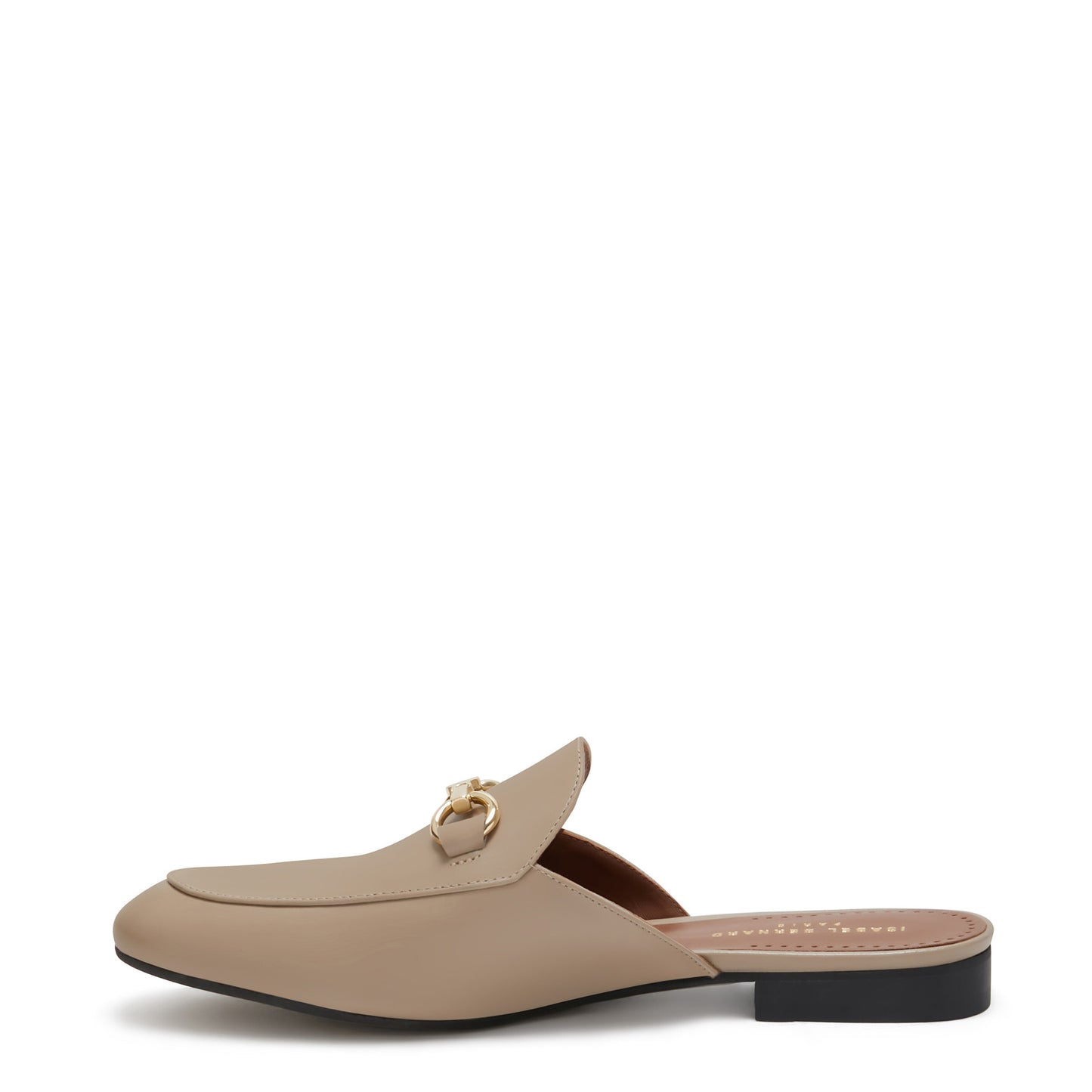 Vendôme Fleur taupe calfskin leather backless loafers -  - Isabel Bernard