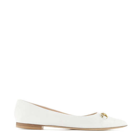 Vendôme Elita white calfskin leather ballerinas -  - Isabel Bernard