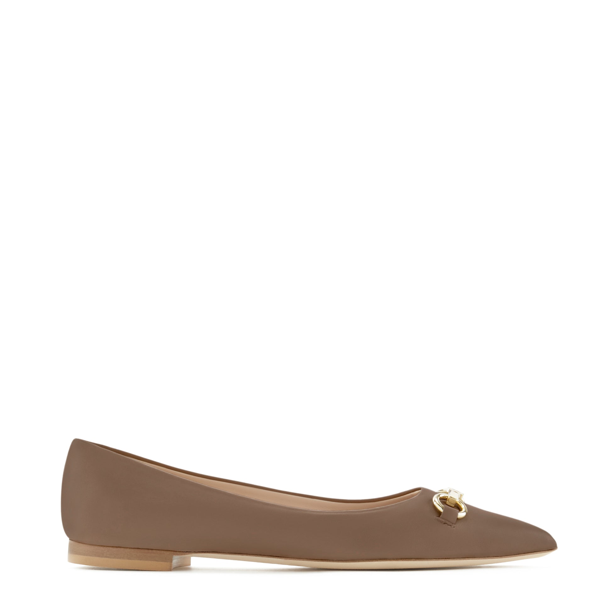 Vendôme Elita taupe calfskin leather ballerinas - - Isabel Bernard