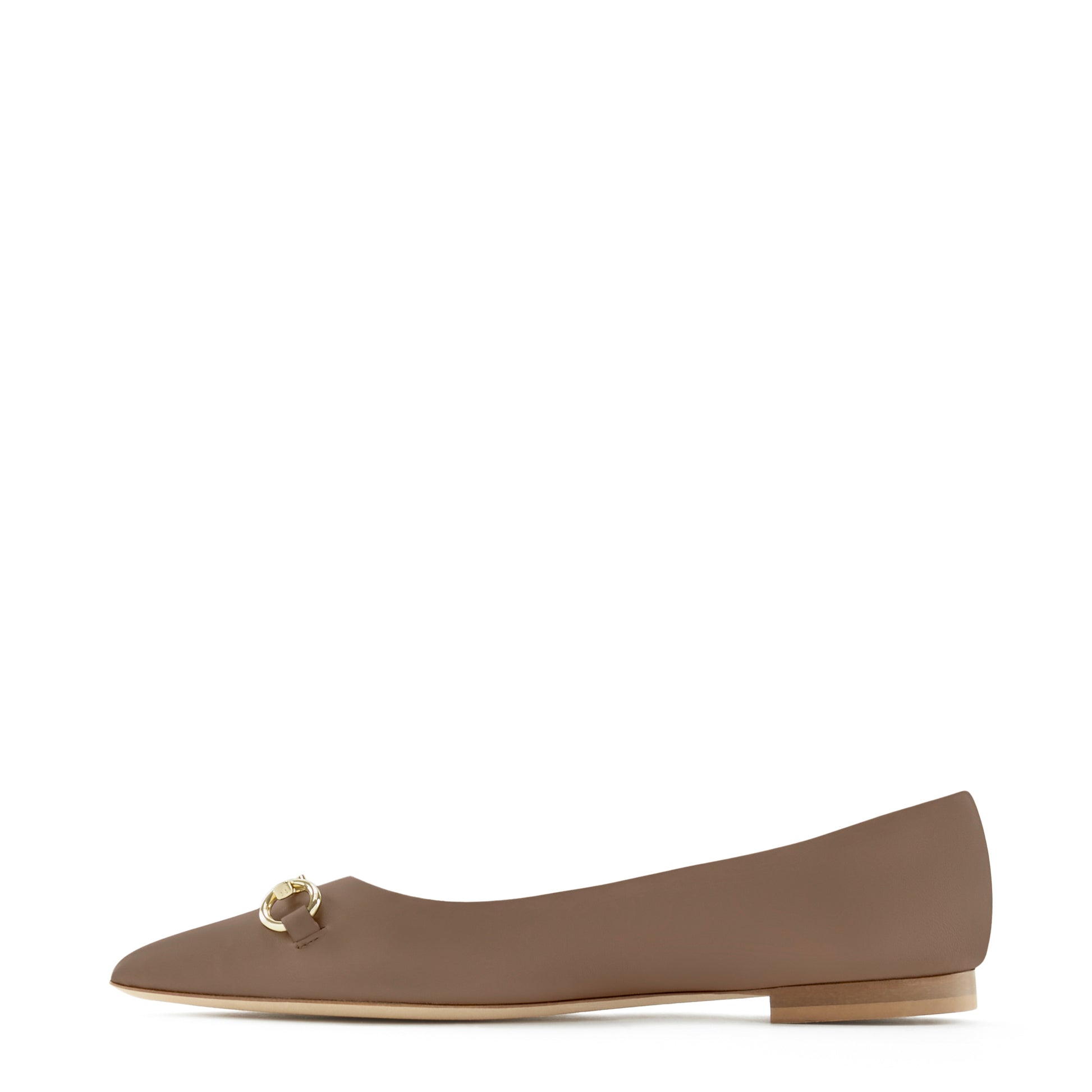 Vendôme Elita taupe calfskin leather ballerinas - - Isabel Bernard