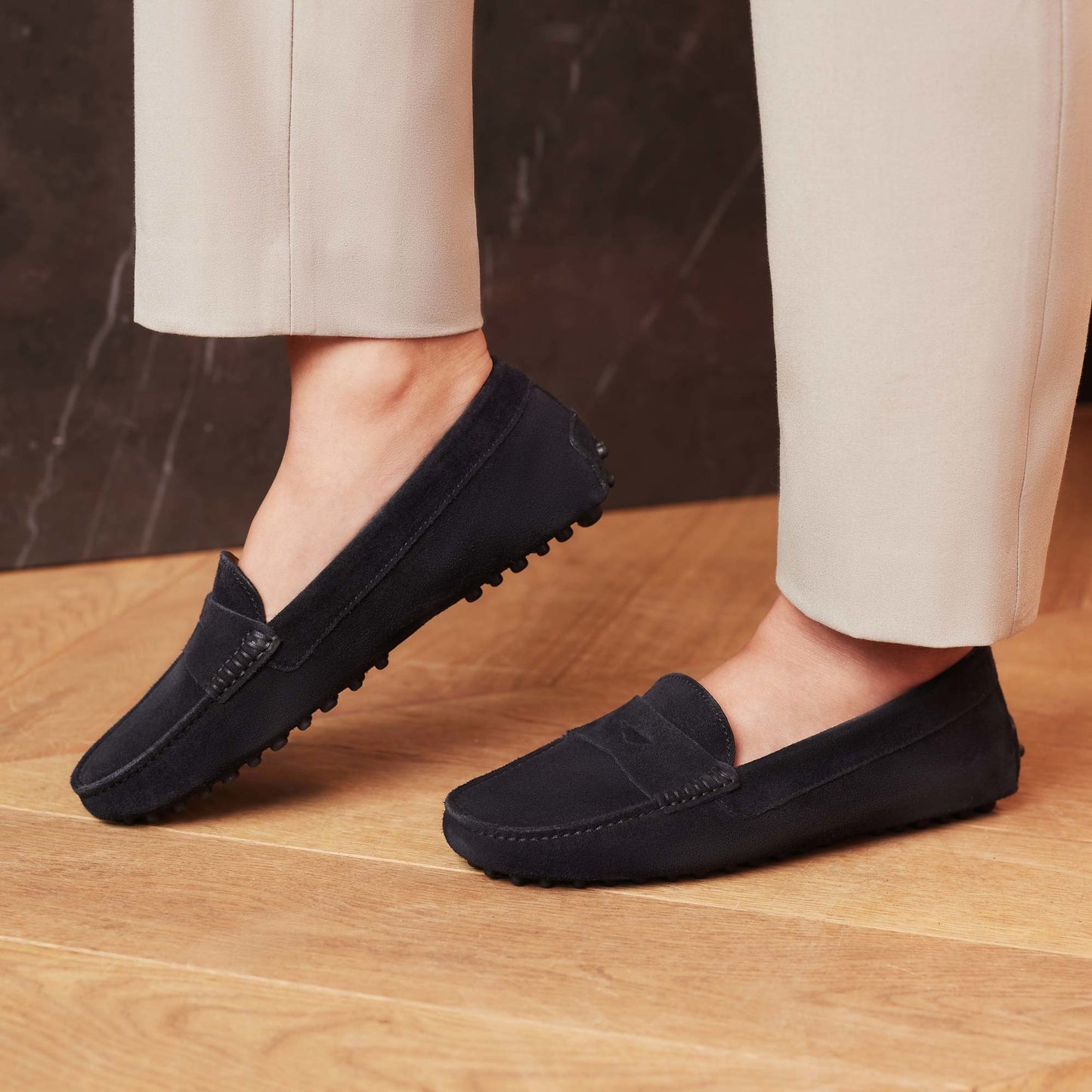 Vendôme Marie black suede moccasins -  - Isabel Bernard