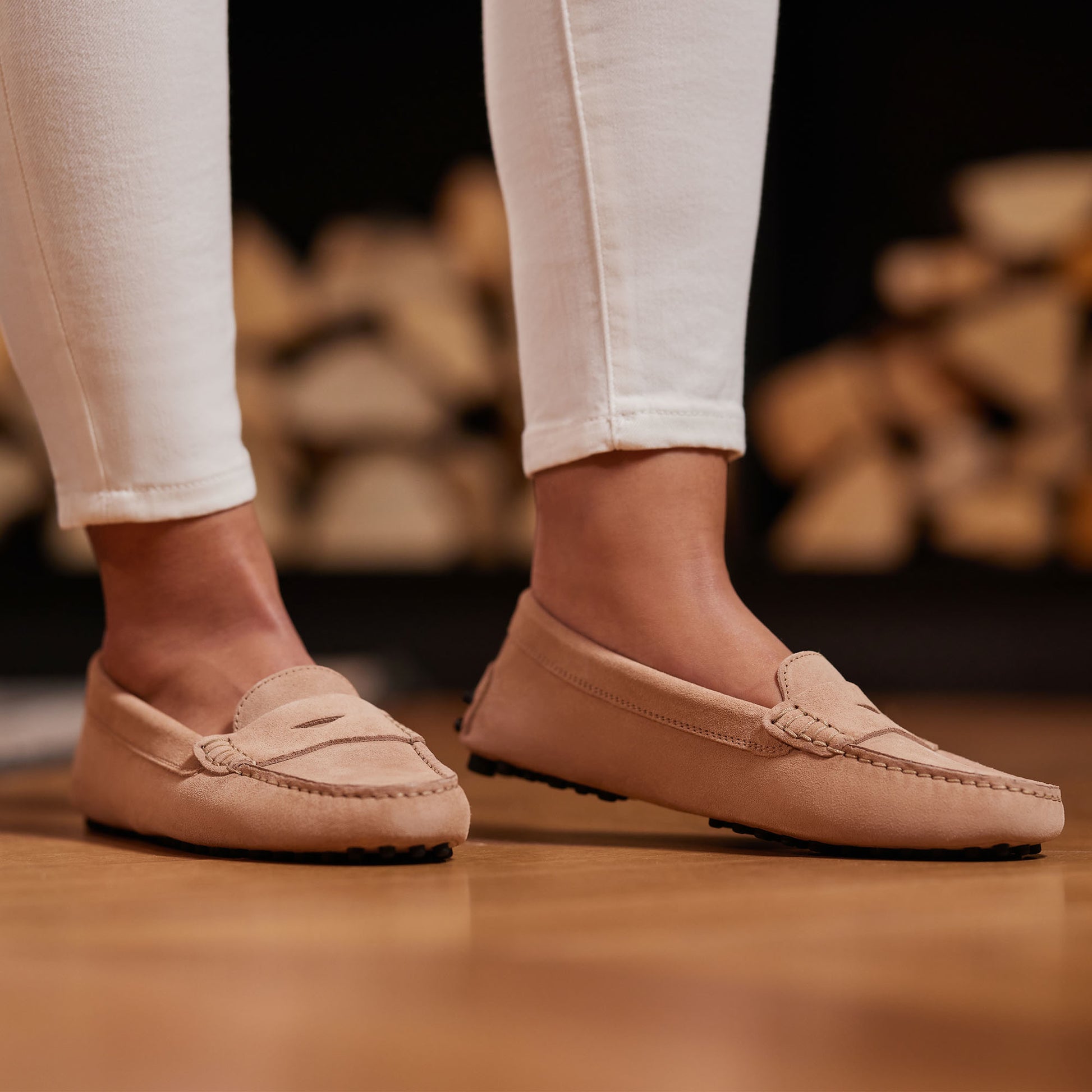 Vendôme Marie beige suede moccasins -  - Isabel Bernard