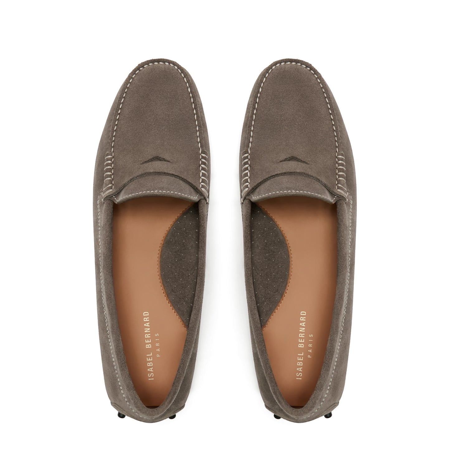 Vendôme Marie taupe suede moccasins -  - Isabel Bernard