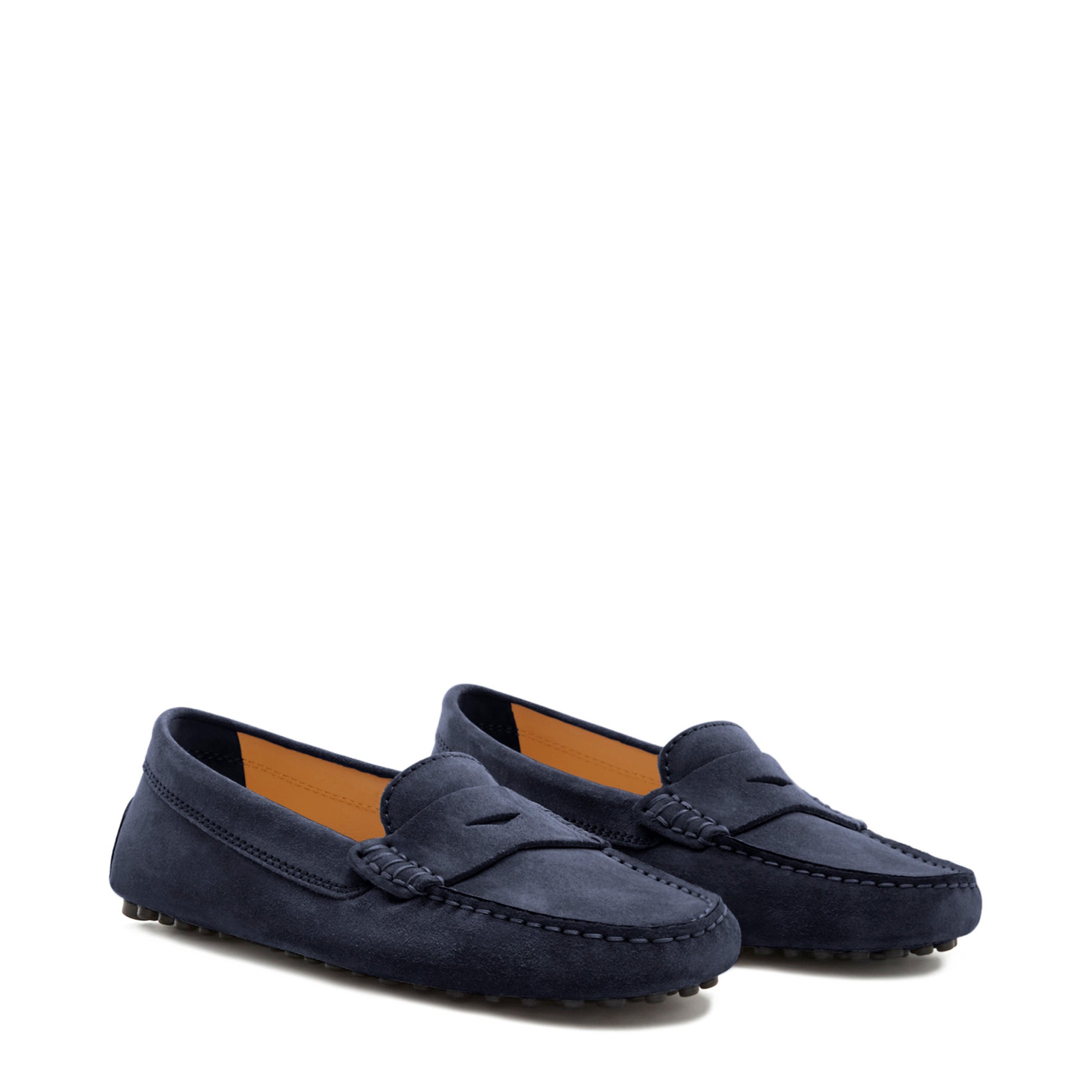 Vendôme Marie dark blue suede moccasins -  - Isabel Bernard