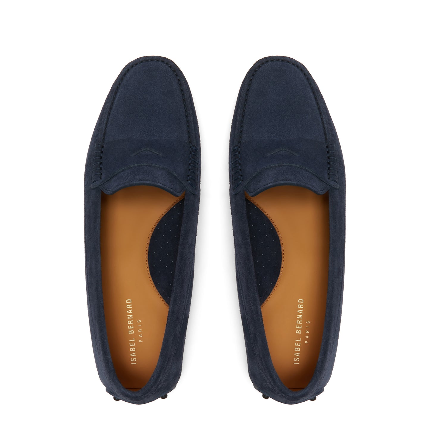 Vendôme Marie dark blue suede moccasins -  - Isabel Bernard