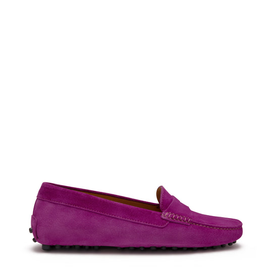 Vendôme Marie fuchsia suede moccasins -  - Isabel Bernard