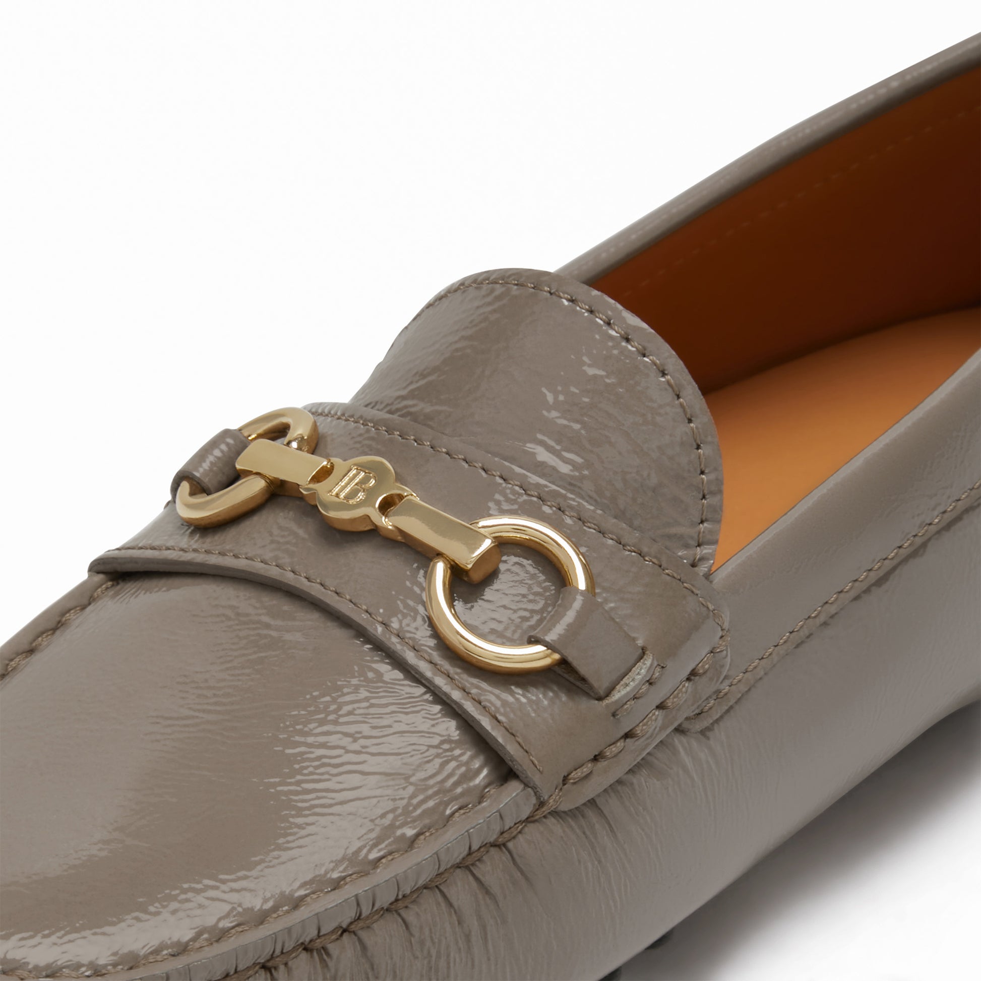 Vendôme Marie taupe calfskin patent leather moccasins -  - Isabel Bernard