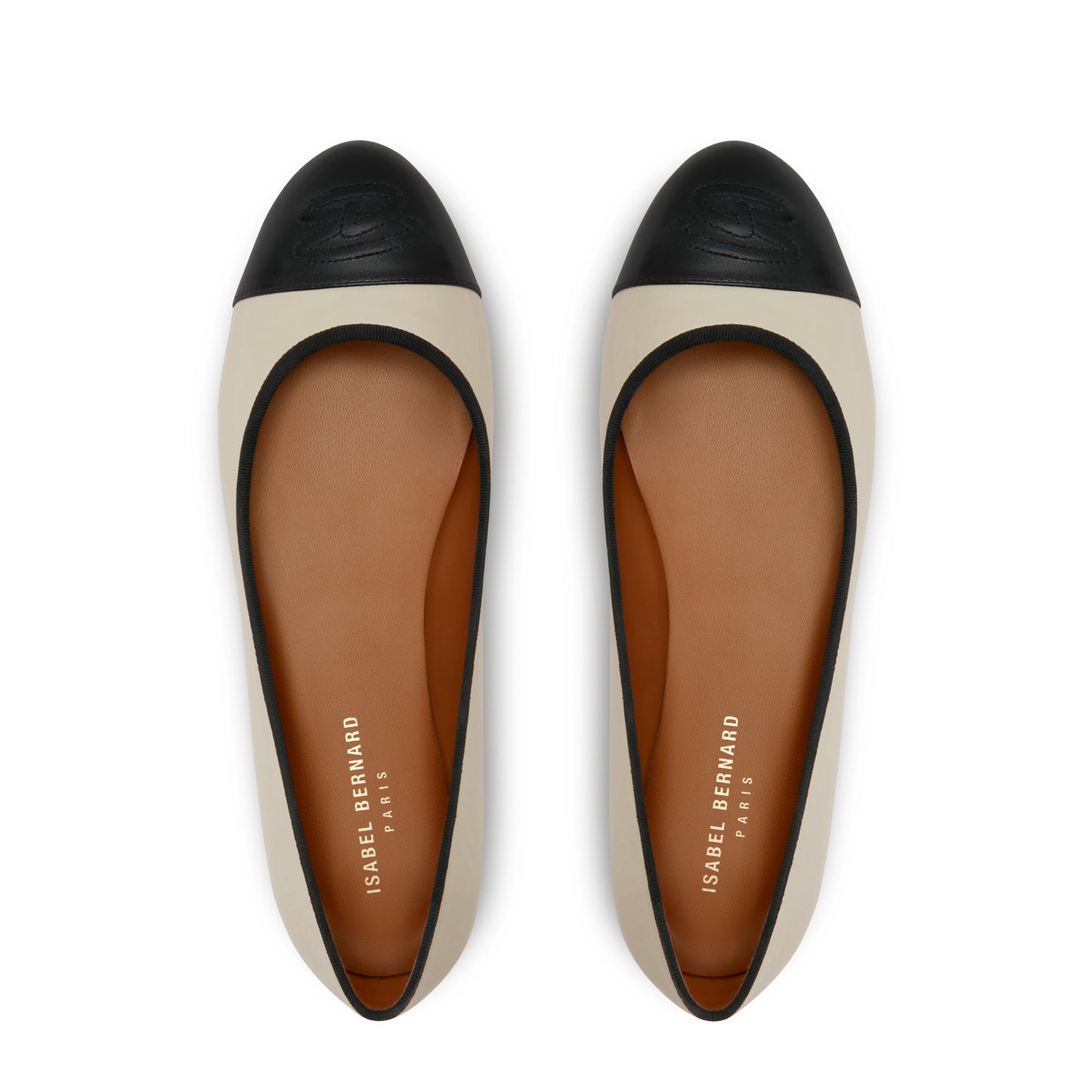 Vendôme Ynes cream calfskin leather ballerinas -  - Isabel Bernard