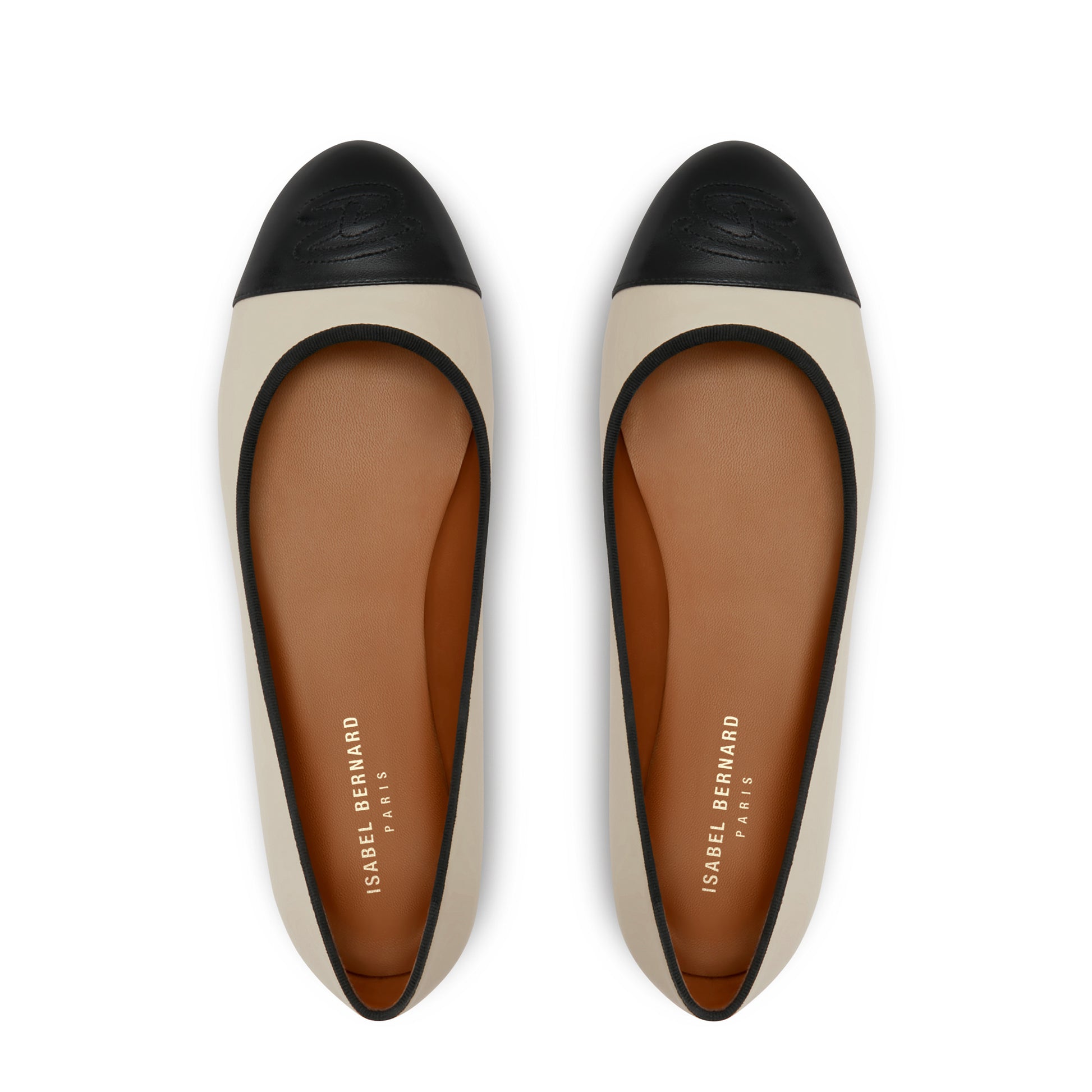 Vendôme Ynes cream calfskin leather ballerinas -  - Isabel Bernard