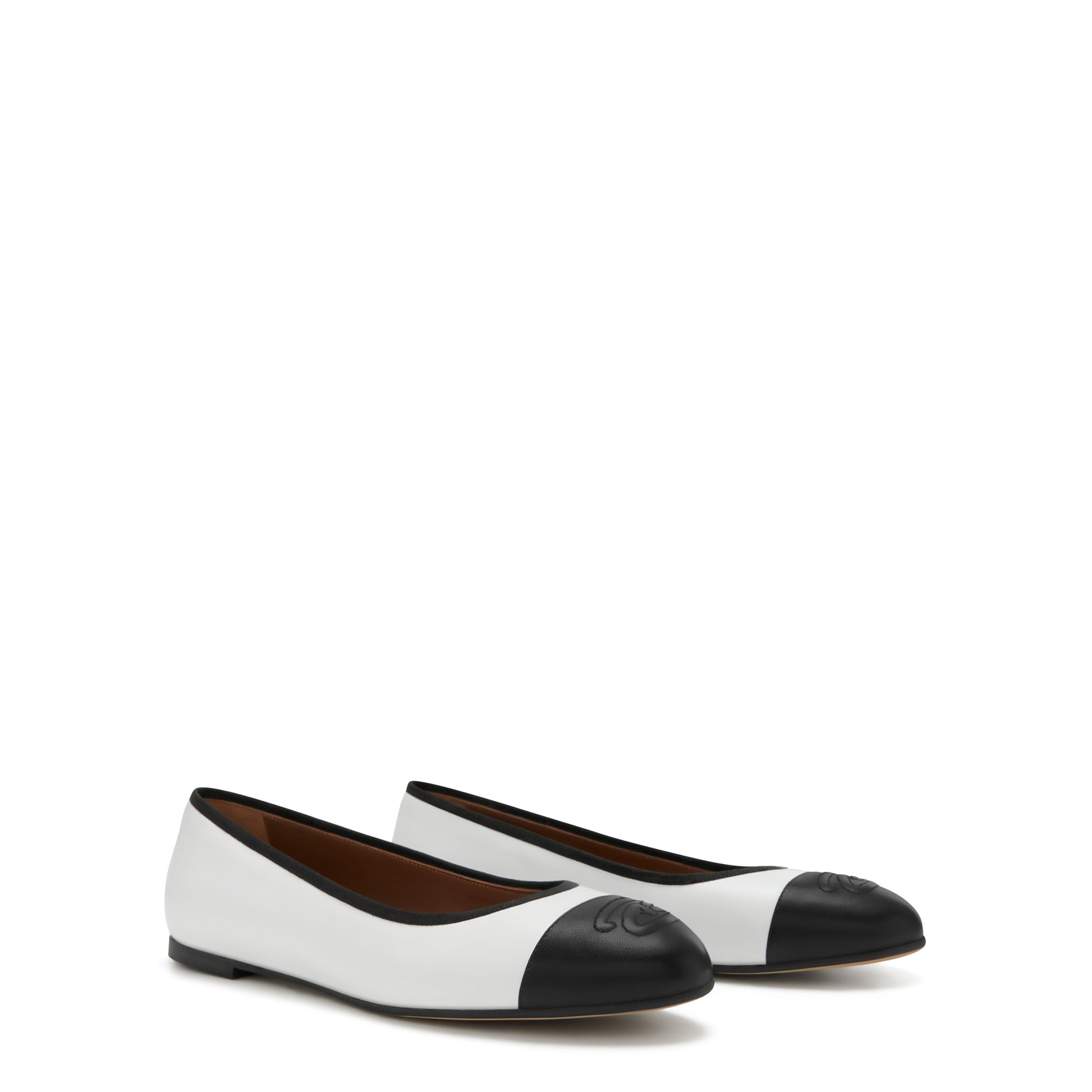 Vendôme Ynes white calfskin leather ballerinas -  - Isabel Bernard