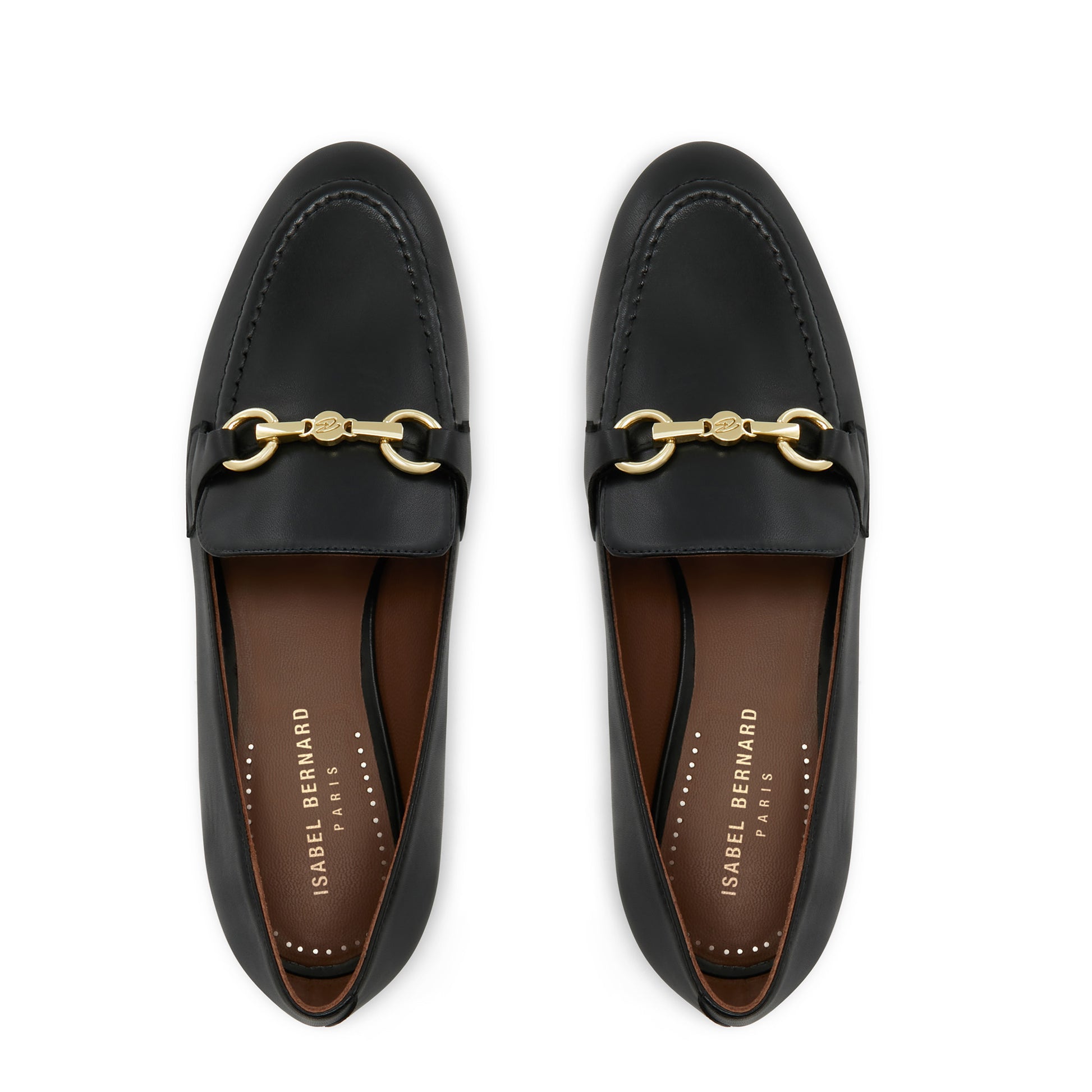 Vendôme Fleur black calfskin leather loafers -  - Isabel Bernard