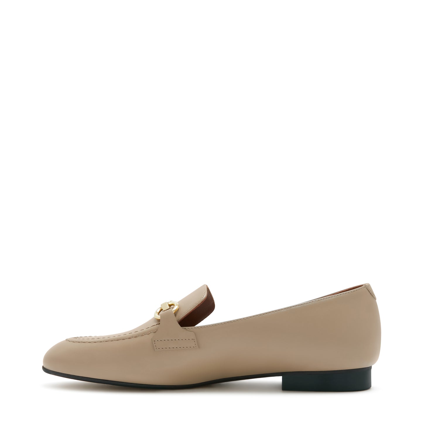 Vendôme Fleur taupe calfskin leather loafers -  - Isabel Bernard