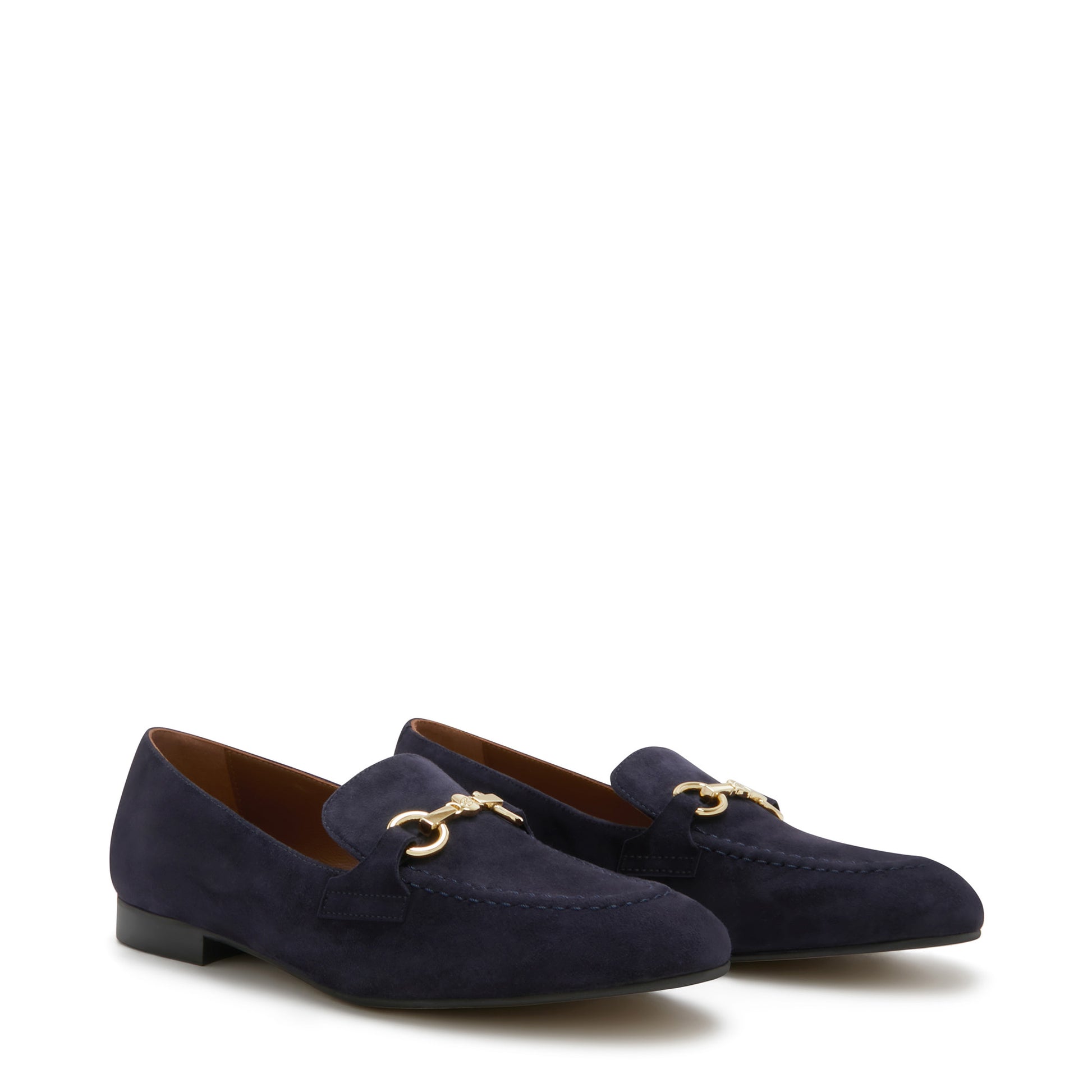 Vendôme Fleur blue suede loafers -  - Isabel Bernard