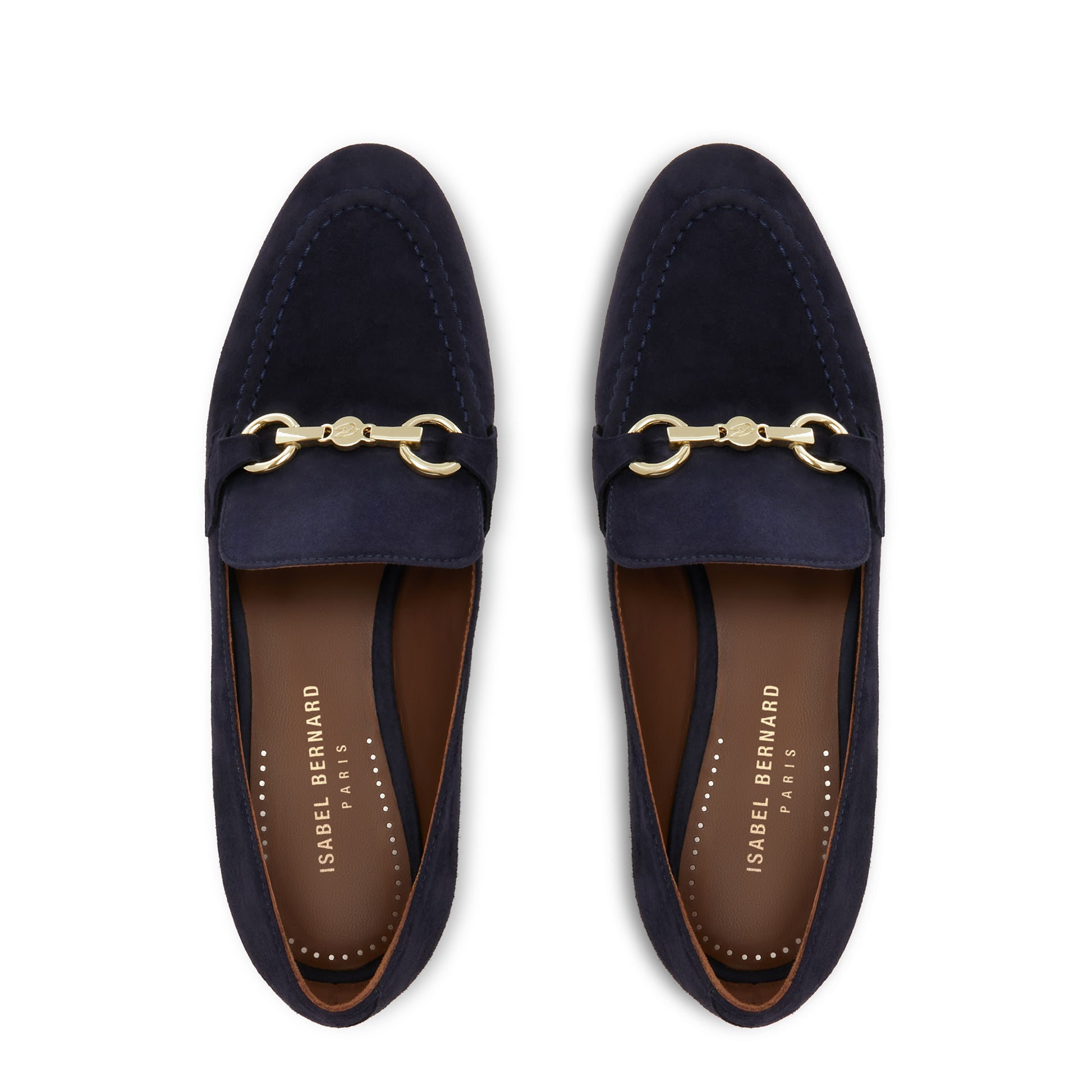 Vendôme Fleur blue suede loafers -  - Isabel Bernard