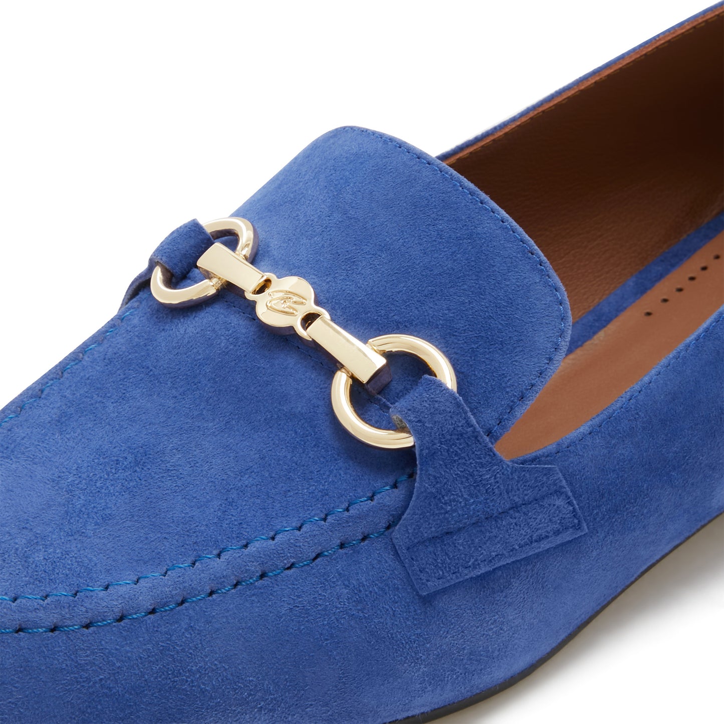 Vendôme Fleur blue suede loafers -  - Isabel Bernard