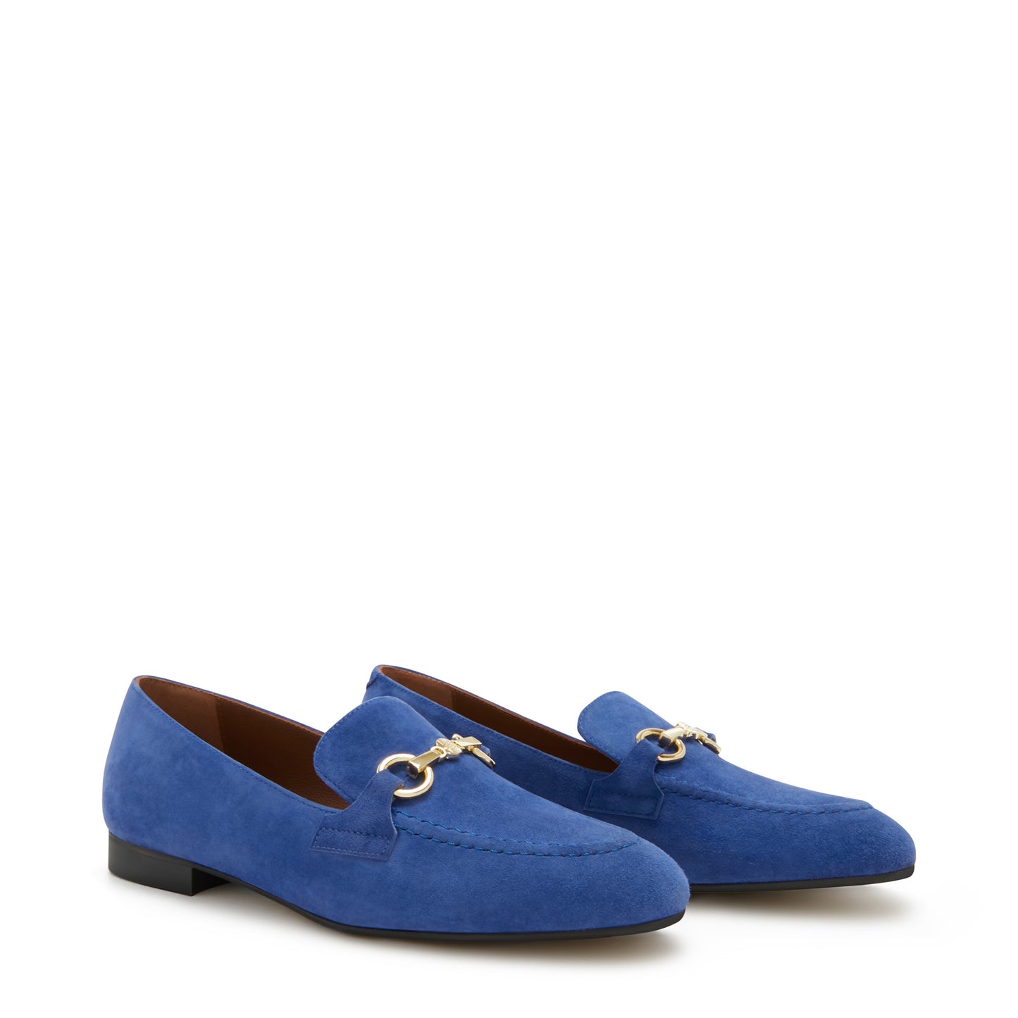 Vendôme Fleur blue suede loafers -  - Isabel Bernard