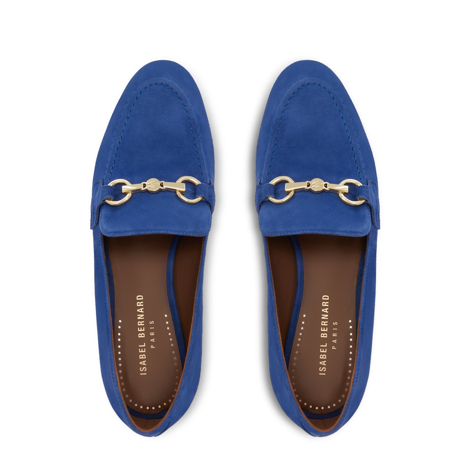 Vendôme Fleur blue suede loafers -  - Isabel Bernard