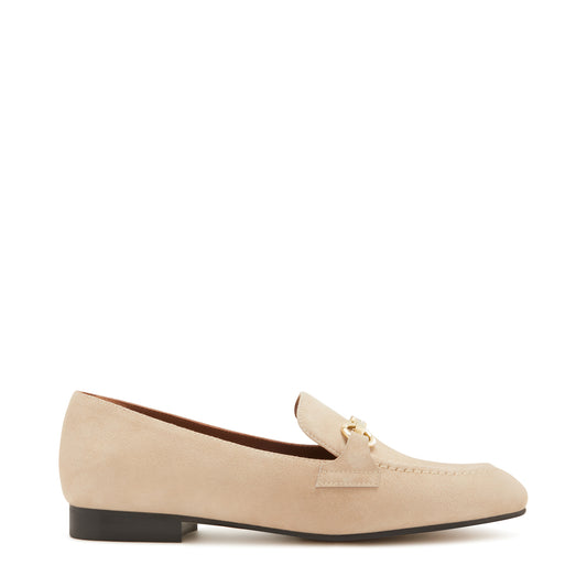 Vendôme Fleur beige suede loafers -  - Isabel Bernard