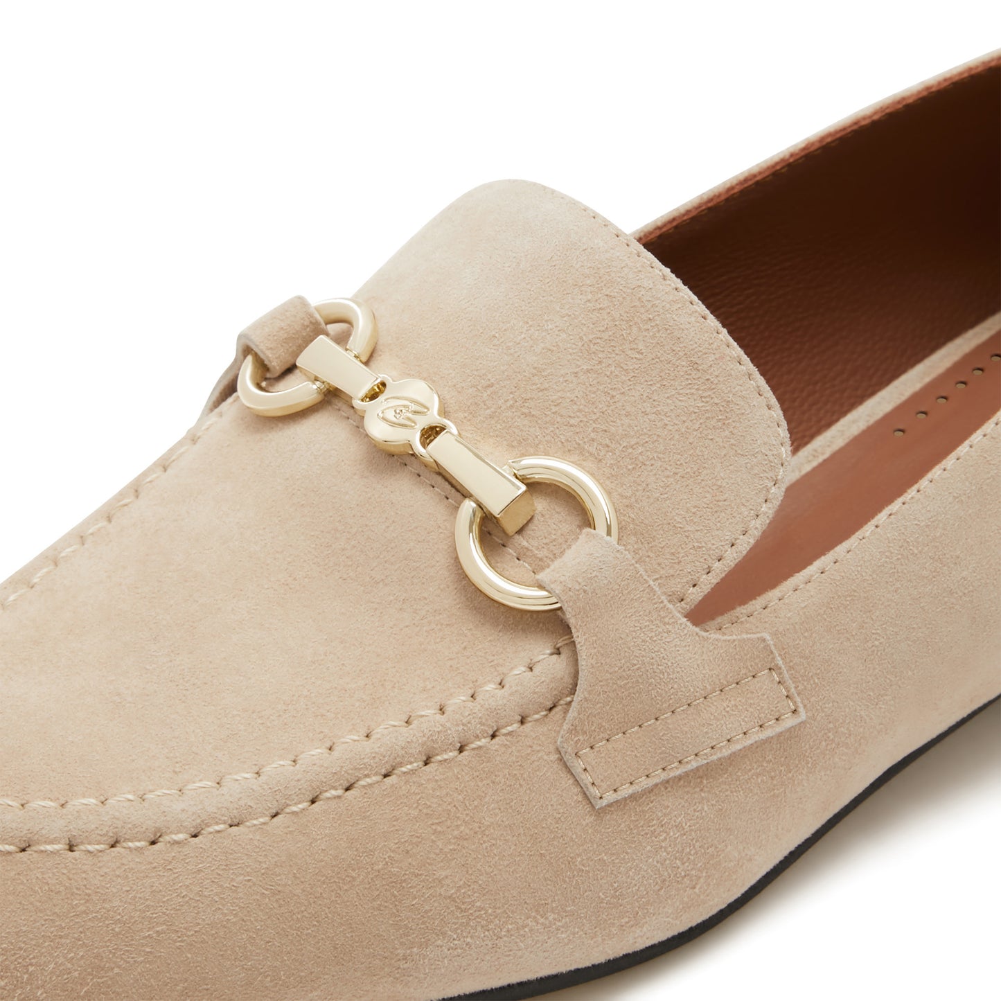 Vendôme Fleur beige suede loafers -  - Isabel Bernard