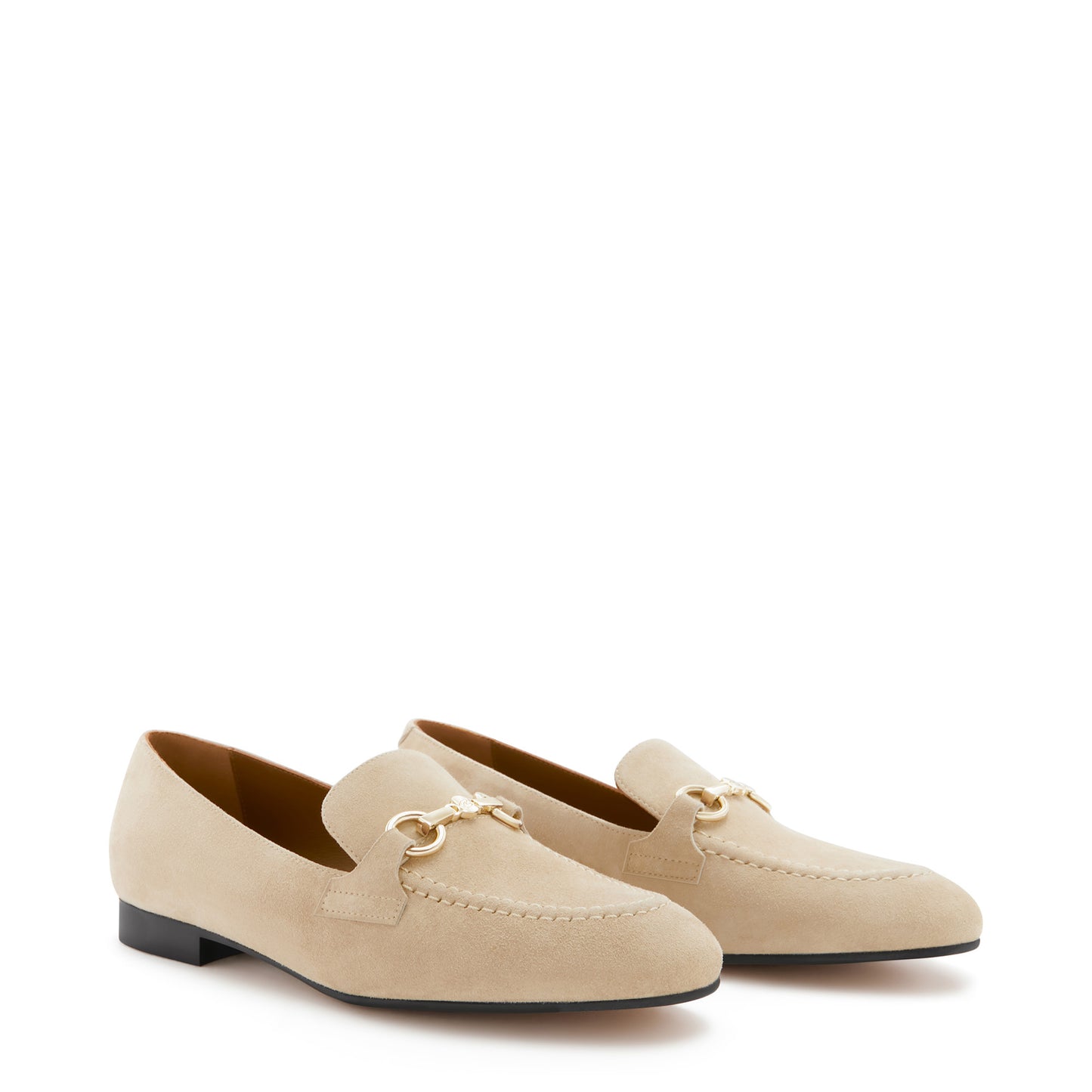 Vendôme Fleur beige suede loafers -  - Isabel Bernard