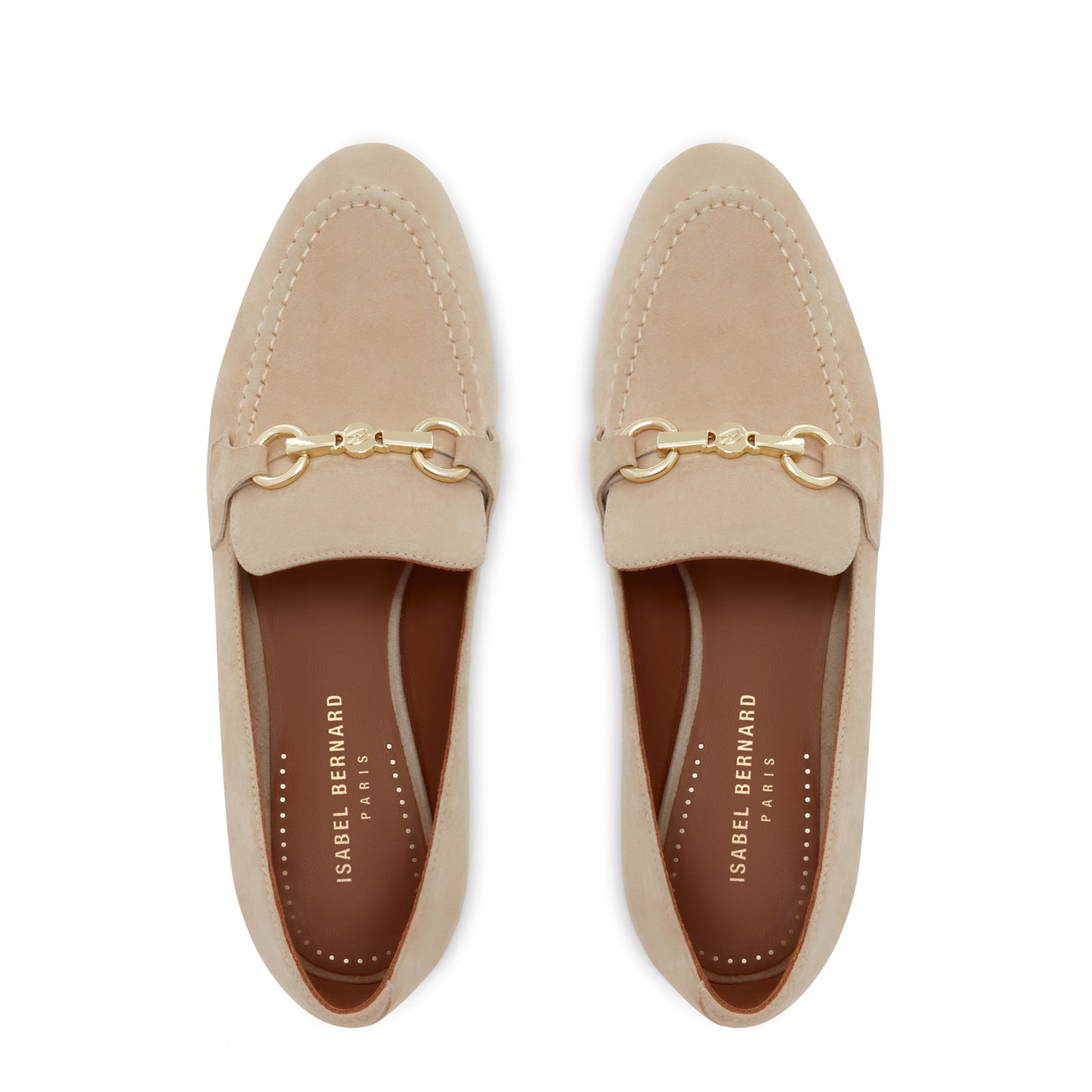 Vendôme Fleur beige suede loafers -  - Isabel Bernard