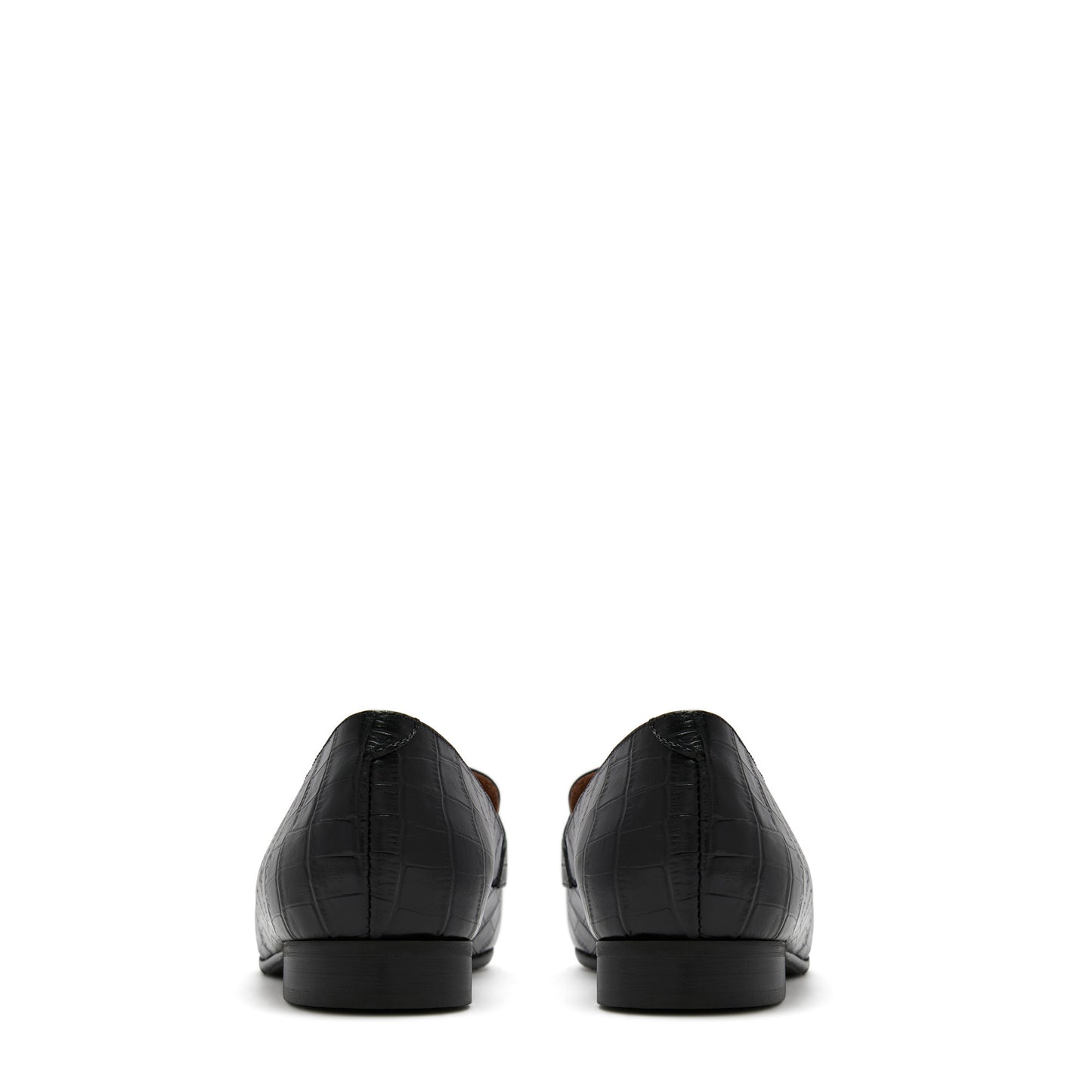 Vendôme Fleur croco black calfskin leather loafers -  - Isabel Bernard